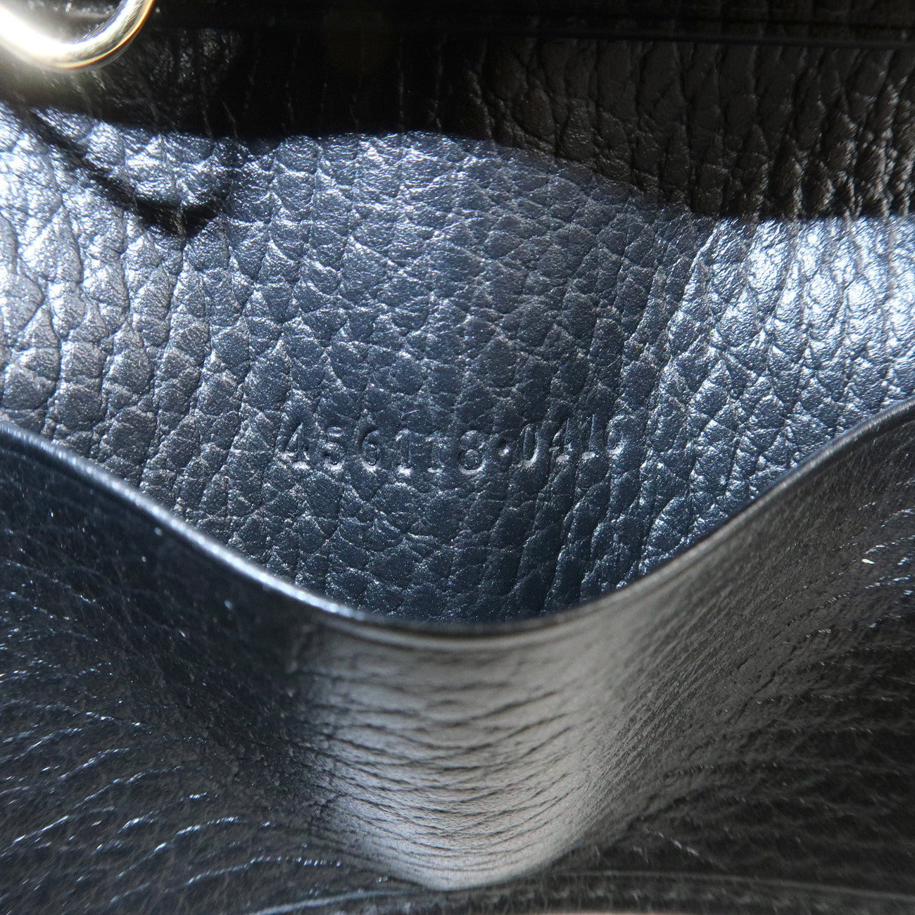 GUCCI GG Marmont Leather 6 Rings Key Case Key Holder Black 456118