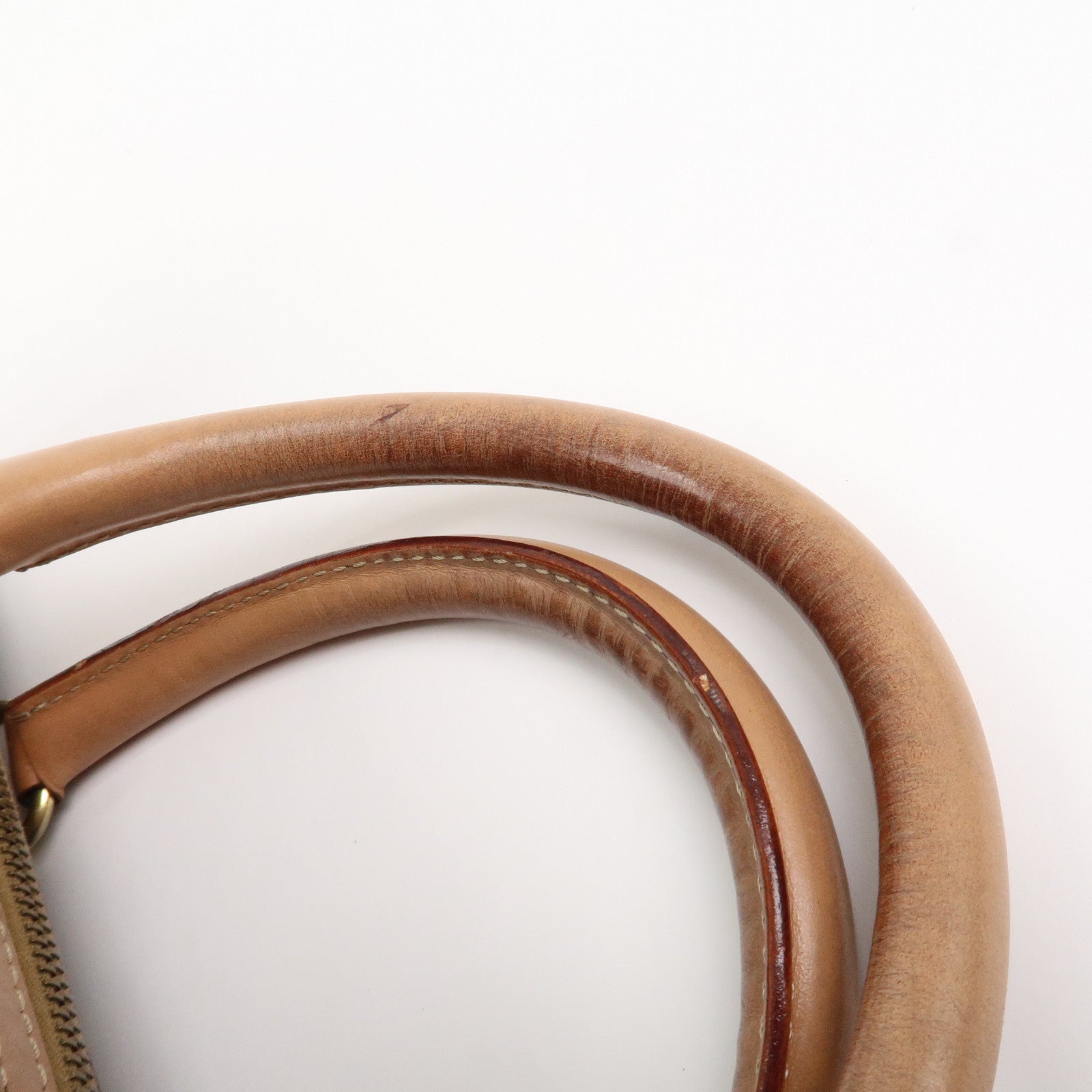 CELINE Macadam PVC Leather Boston Bag Hand Bag Brown
