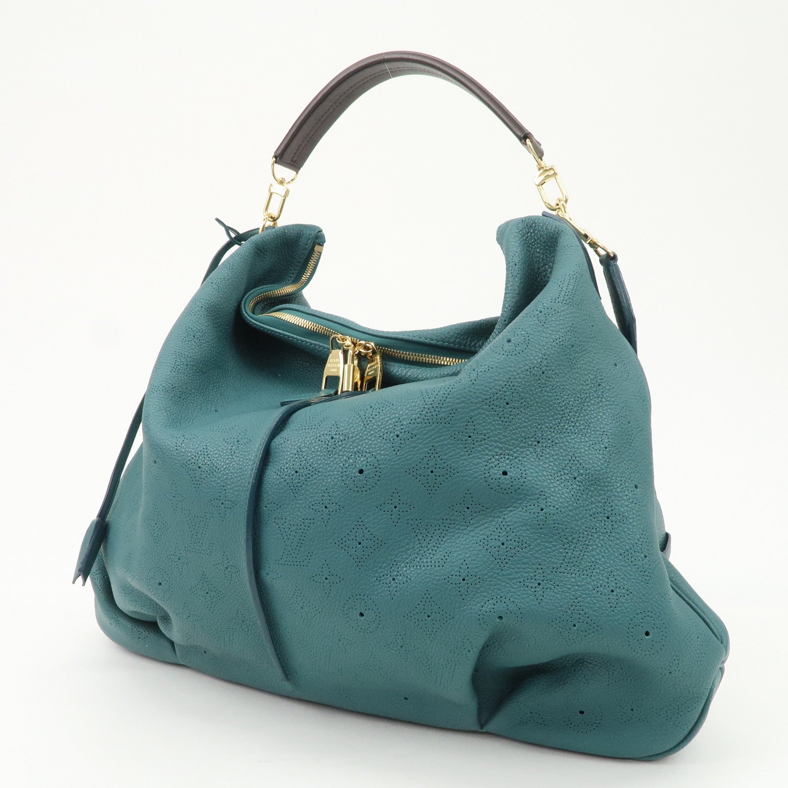 Louis Vuitton Monogram Mahina Selene MM Shoulder Bag Lagon M93986