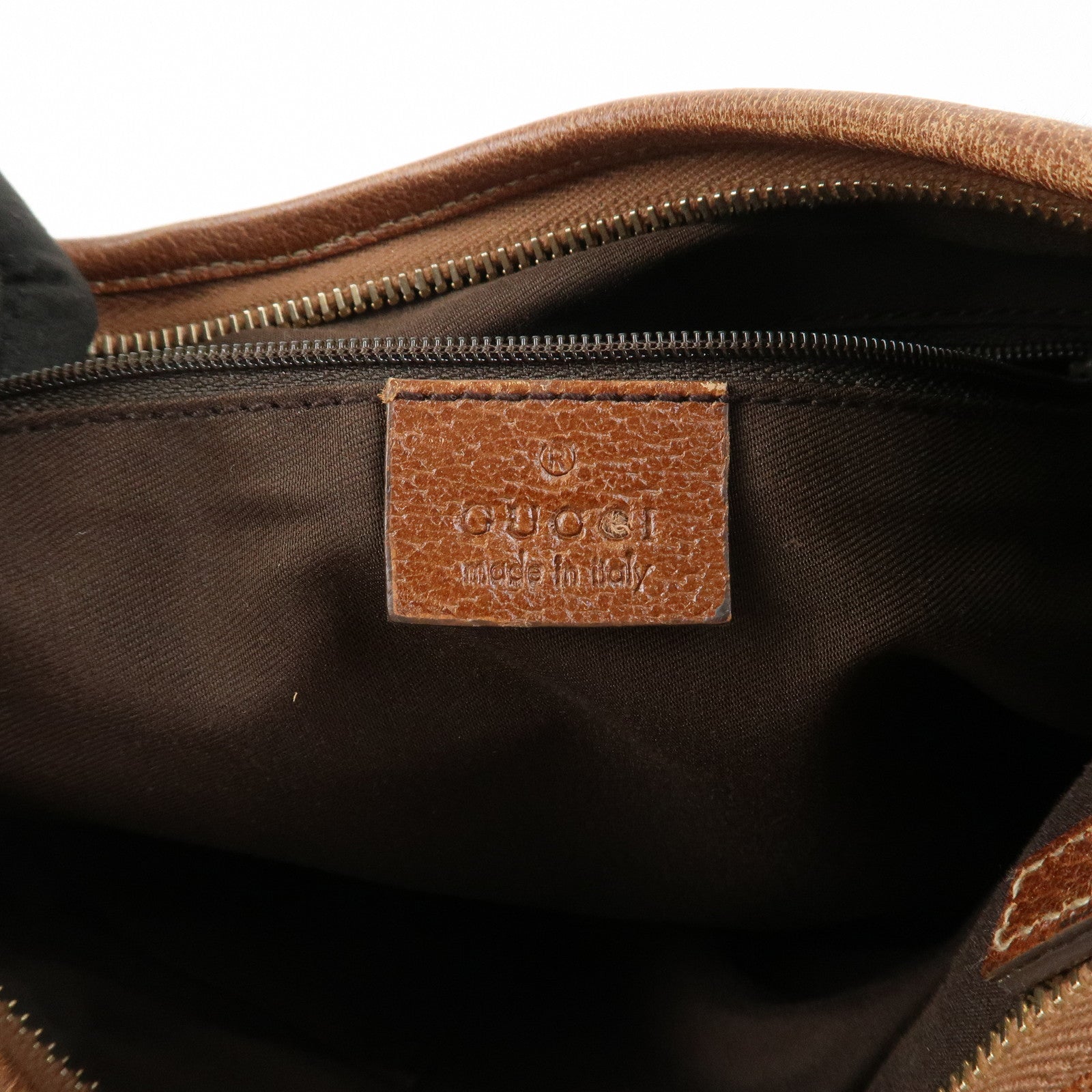 GUCCI Abbey GG Denim Canvas Leather Shoulder Bag Hand Bag 130738