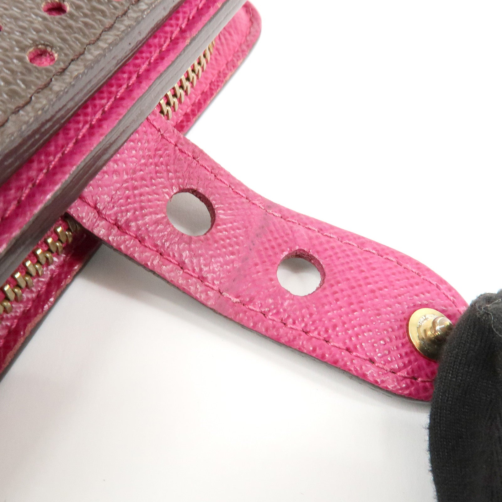 Louis Vuitton Monogram Perfor Compact Zip Fuchsia M95188 Used