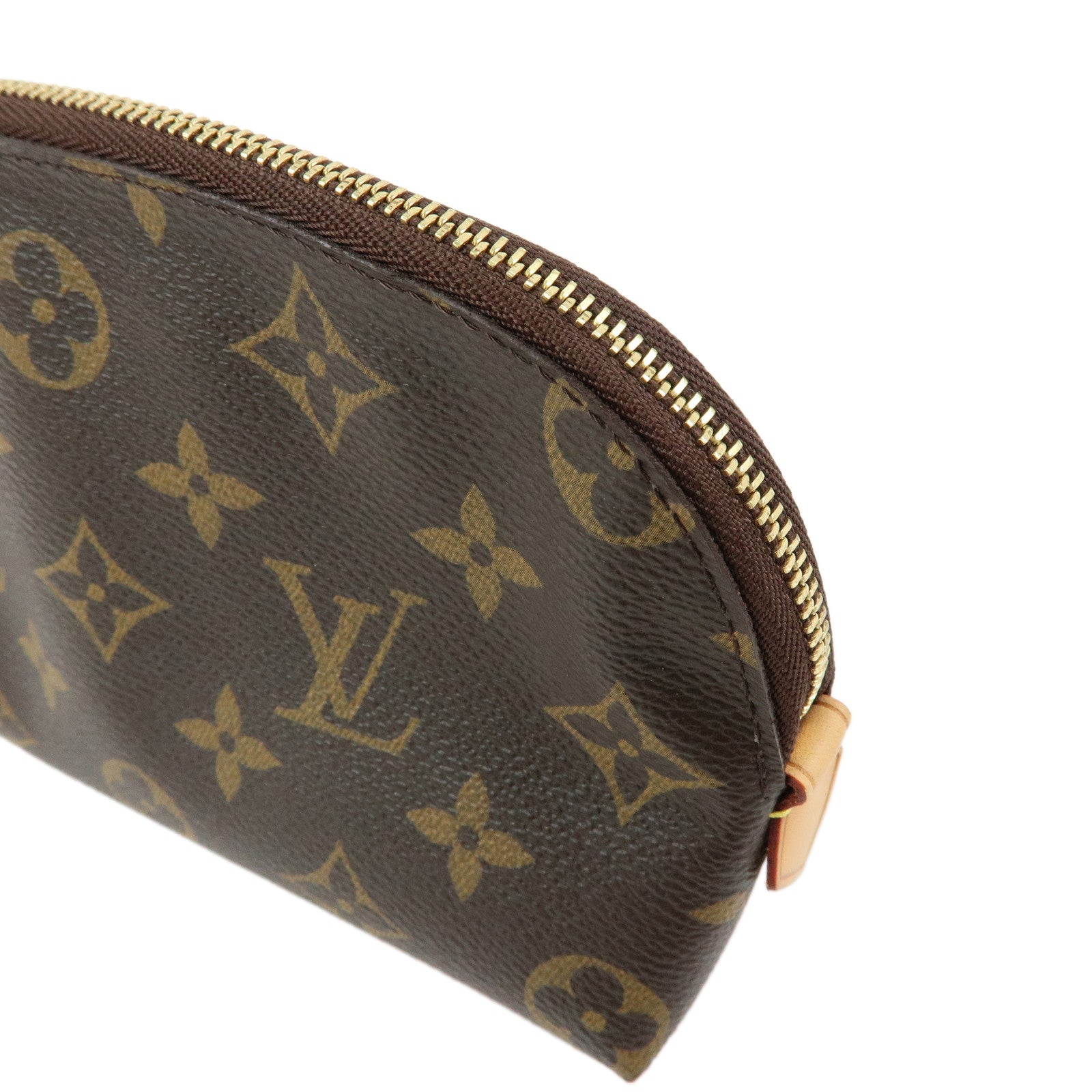 Louis Vuitton Monogram Pochette Cosmetic PM Pouch Brown M47515