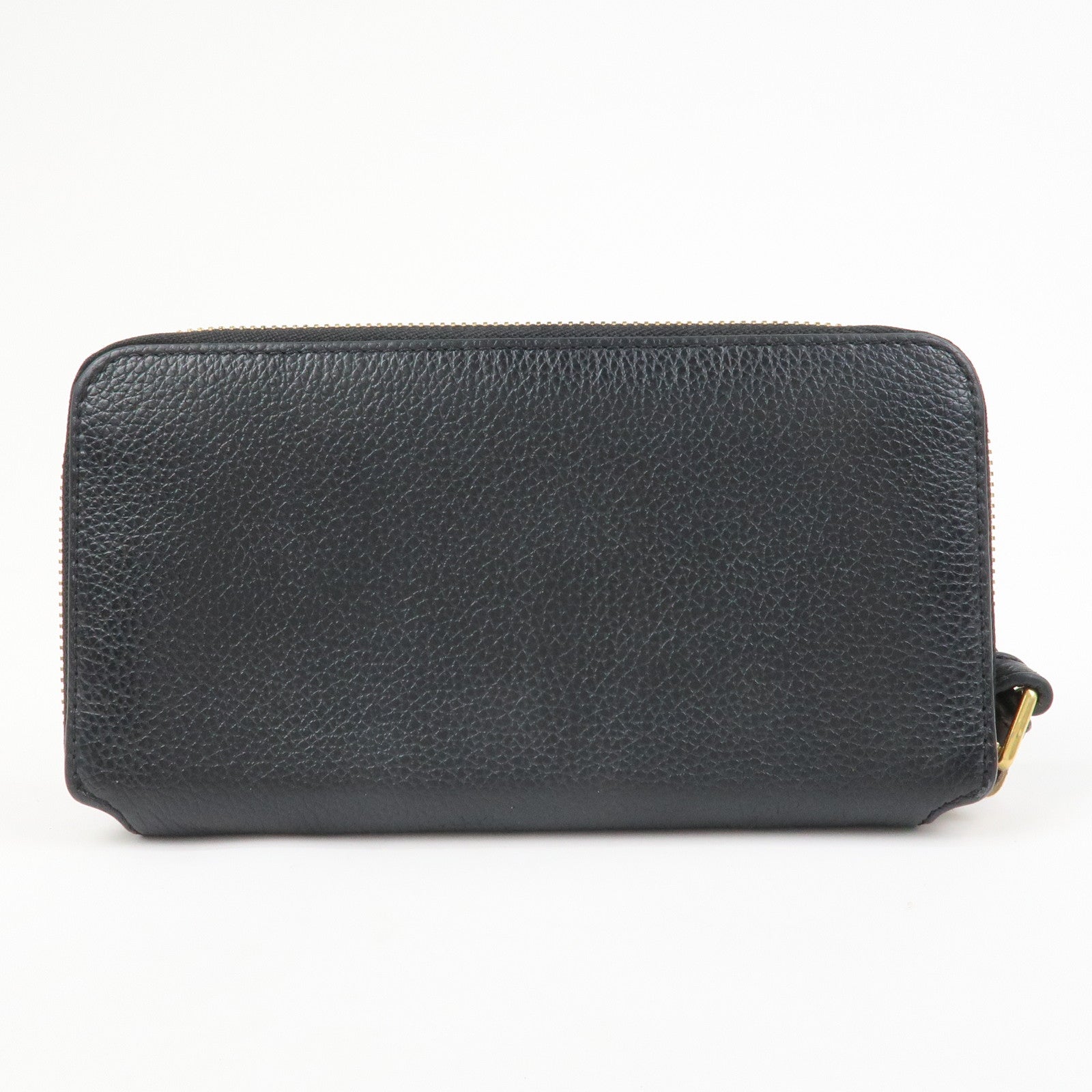 Chloe Marcie Leather Zippy Long Wallet Black