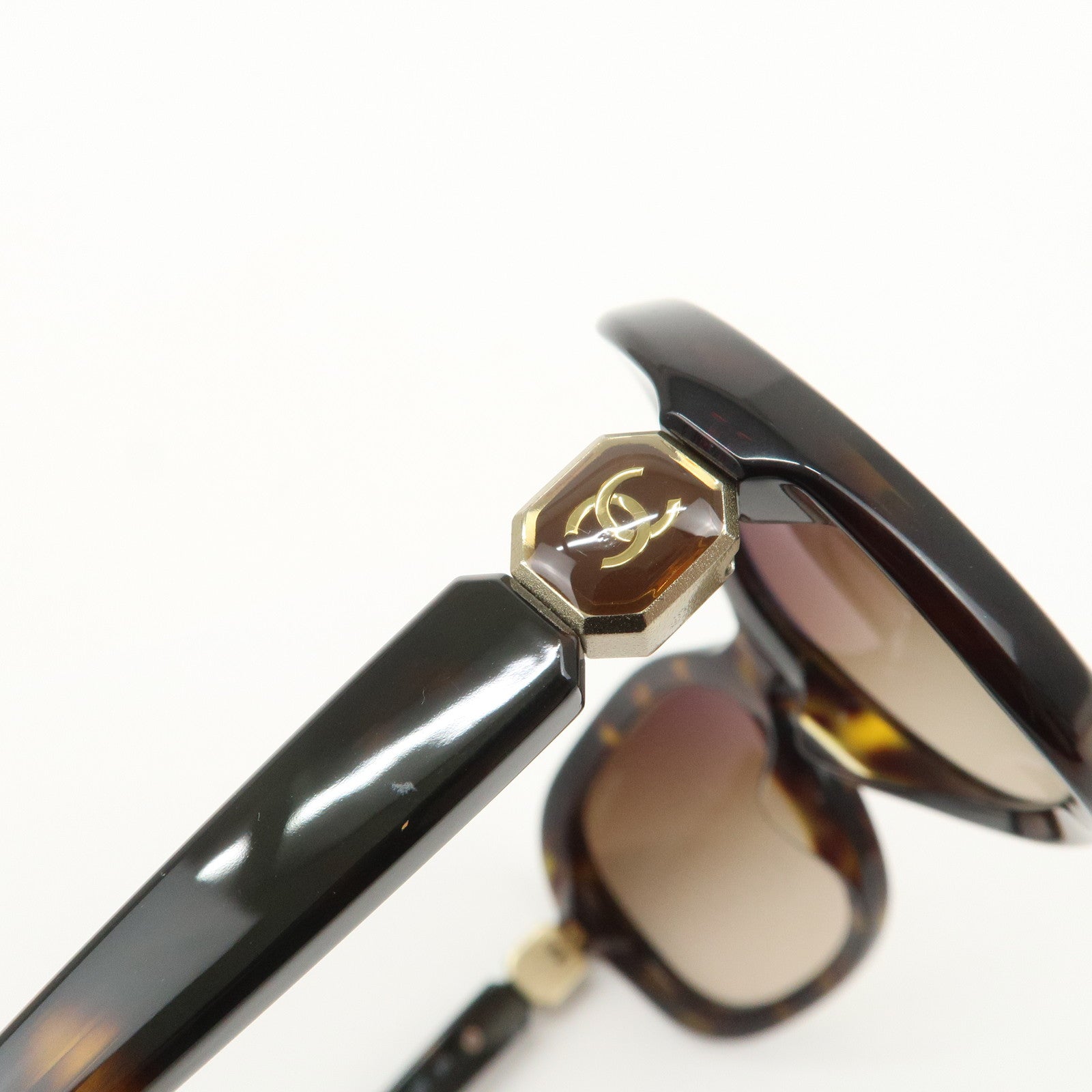 CHANEL Plastic Sunglasses Brown 5286-A c.714/S5 56□18 135 3N
