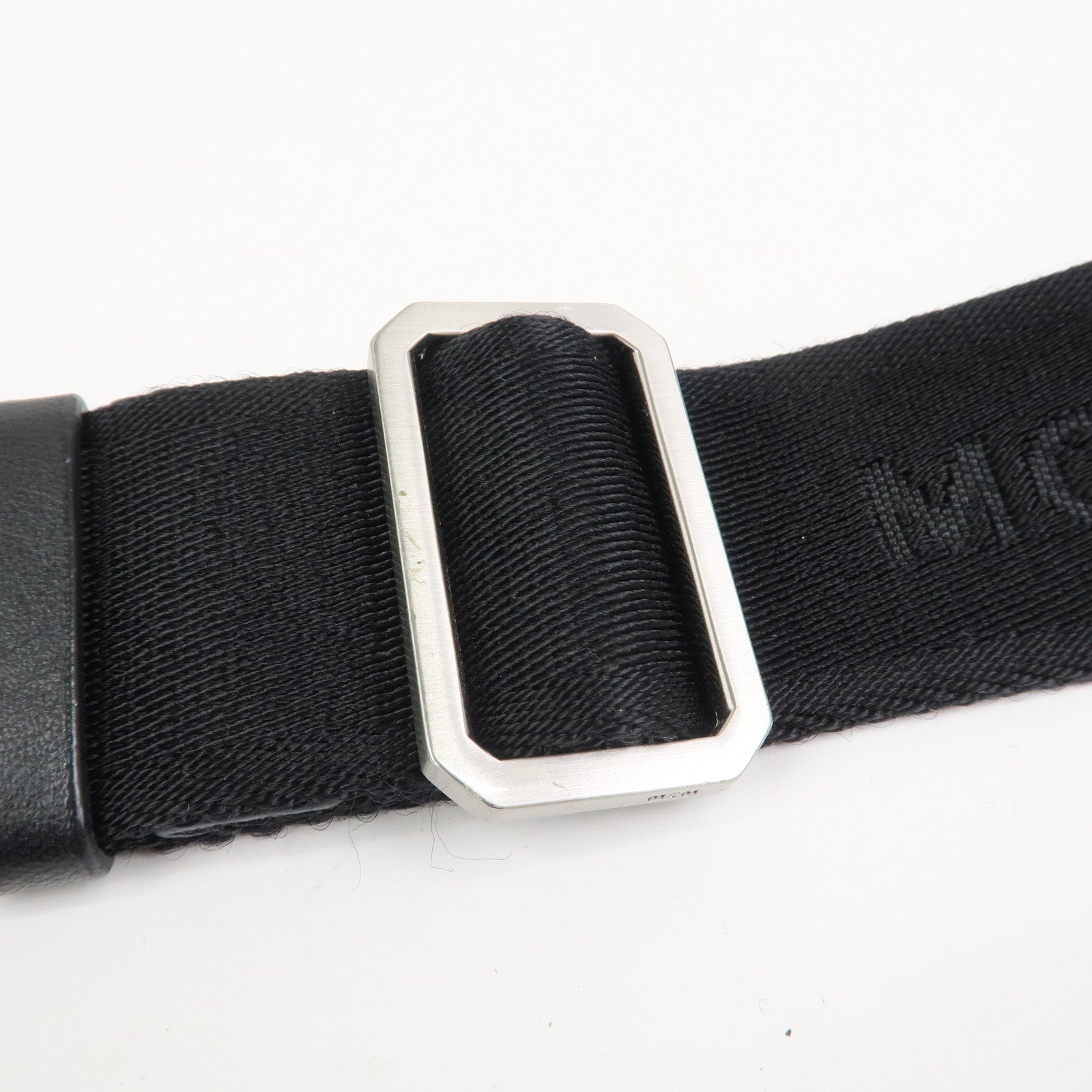 MCM Visetos Embossed Leather Shoulder Bag Crossbody Bag Black