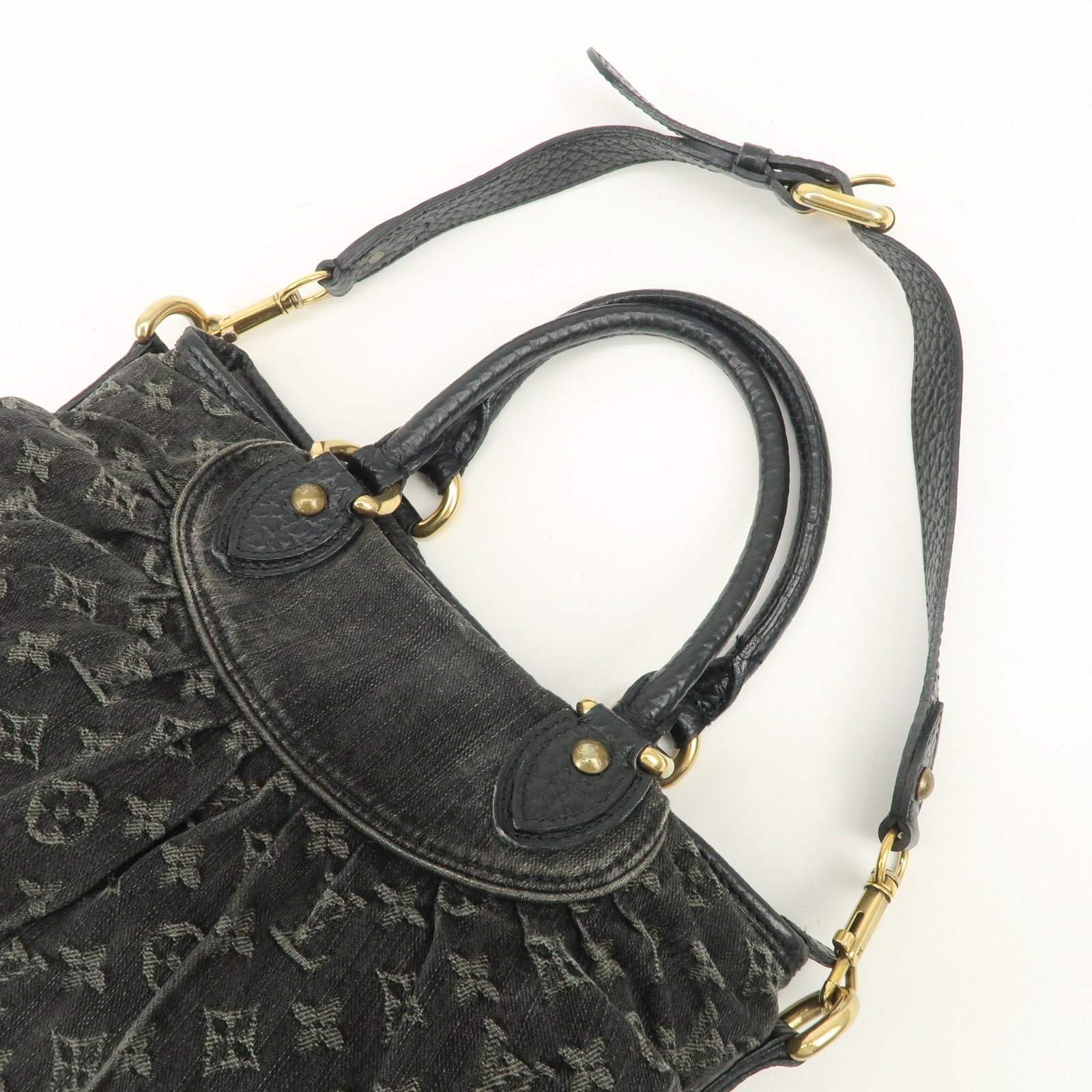 Louis Vuitton Monogram Denim Neo Cabby MM 2Way Bag Noir M95351