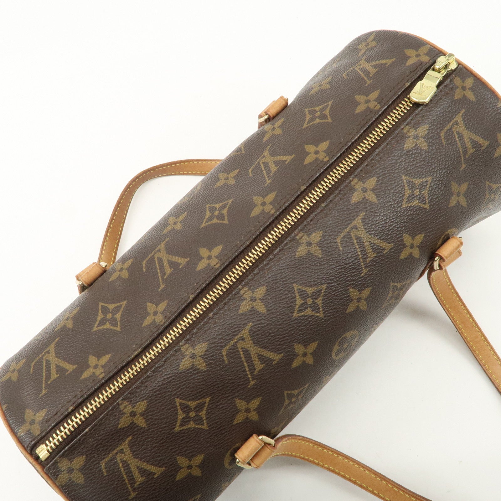 Louis Vuitton Monogram Papillon 30 Hand Bag New Style Brown M51385 Used
