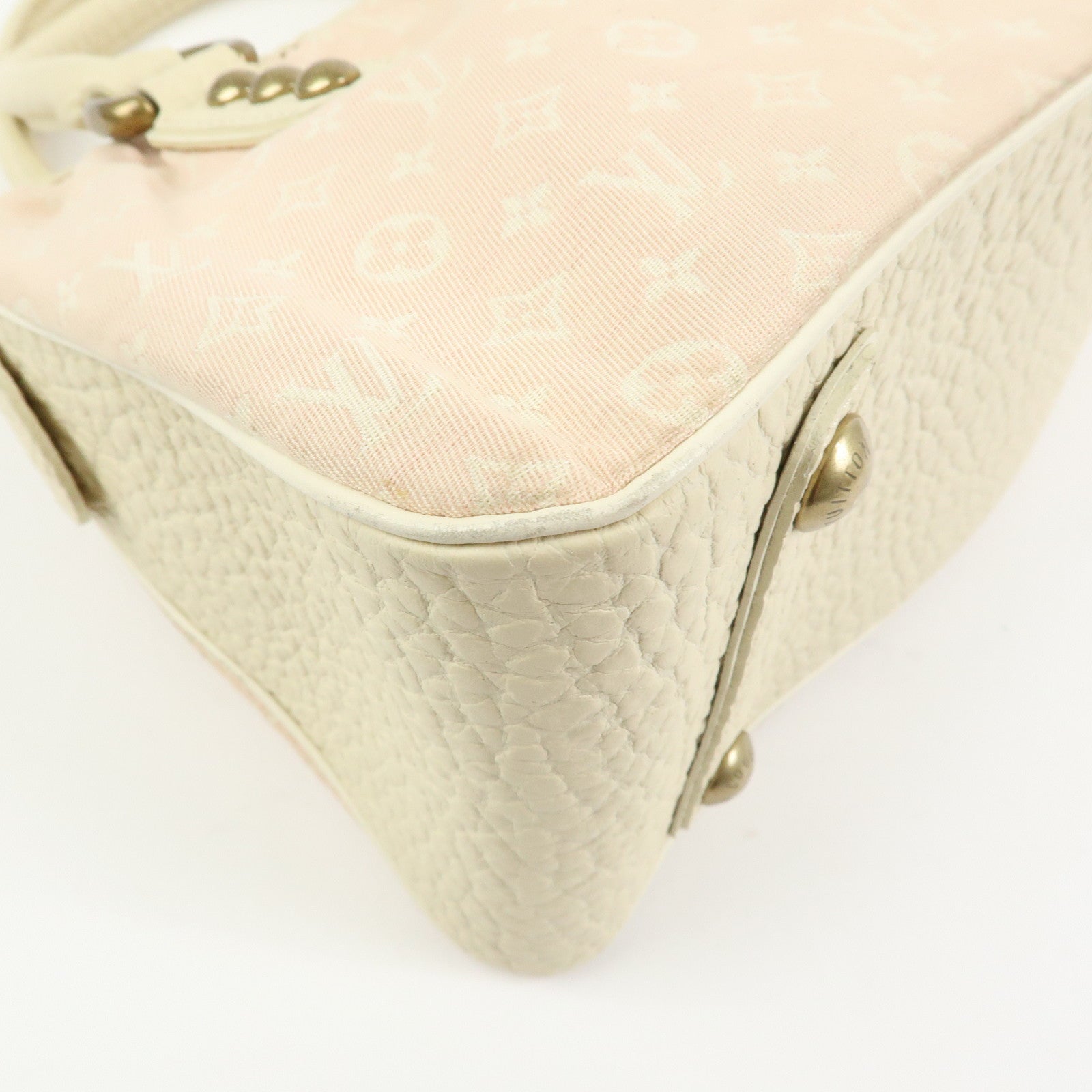 Louis Vuitton Monogram Mini Lin Trapes PM Hand Bag Rose M40062