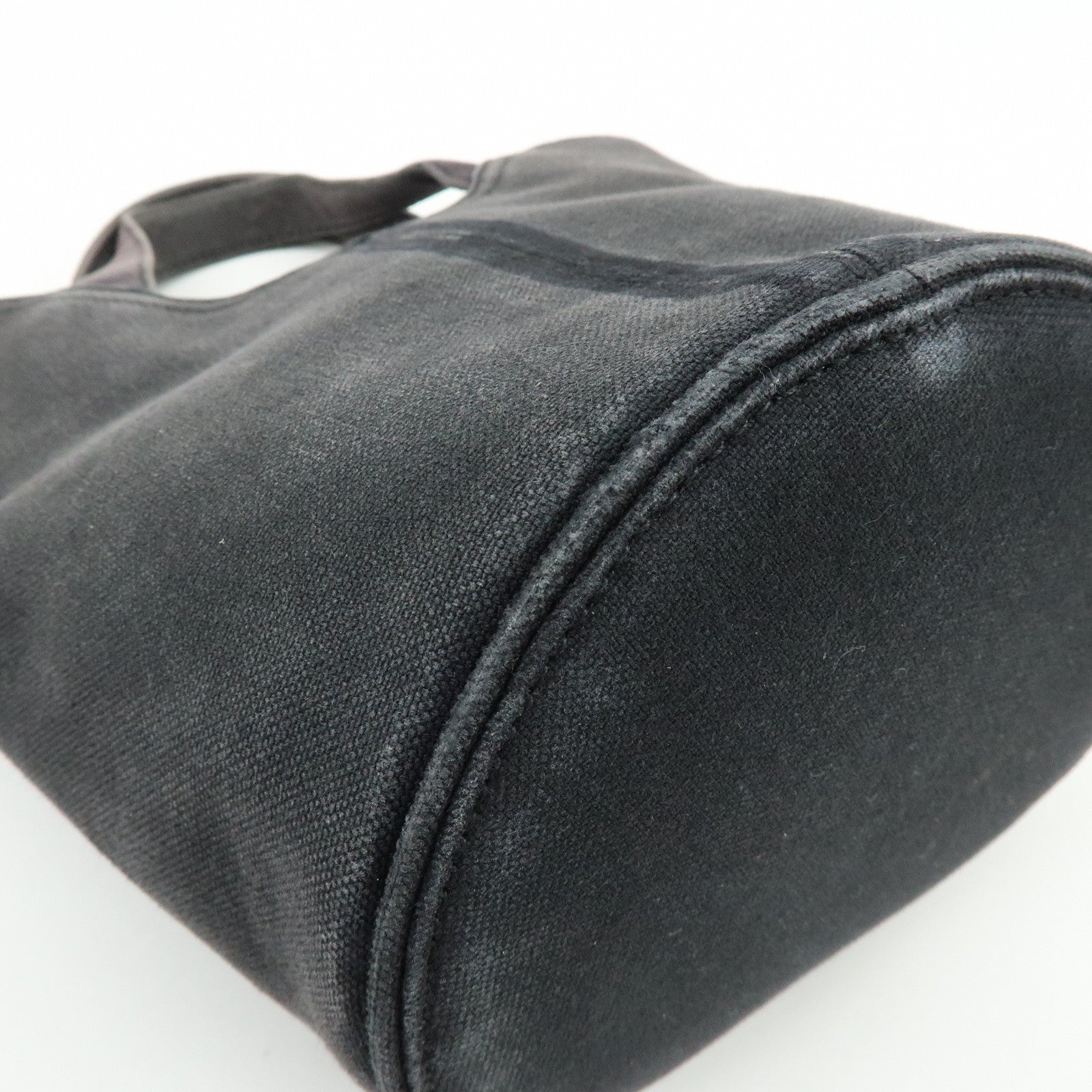 BALENCIAGA WAVE XS Canvas Hand Bag Mini Tote Bag Black 619979