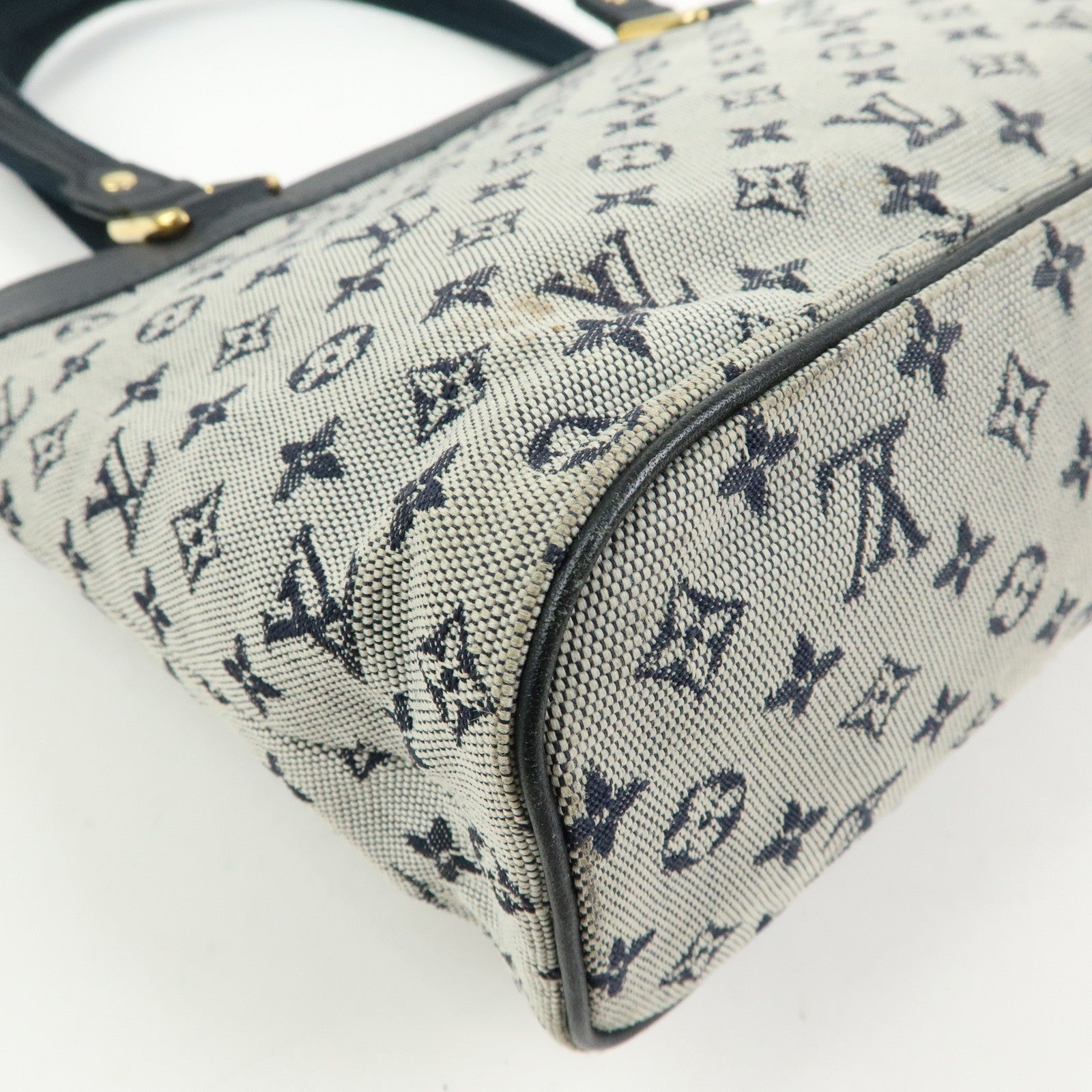 Louis Vuitton Monogram Mini Lin Lucille PM Hand Bag Blue M92676