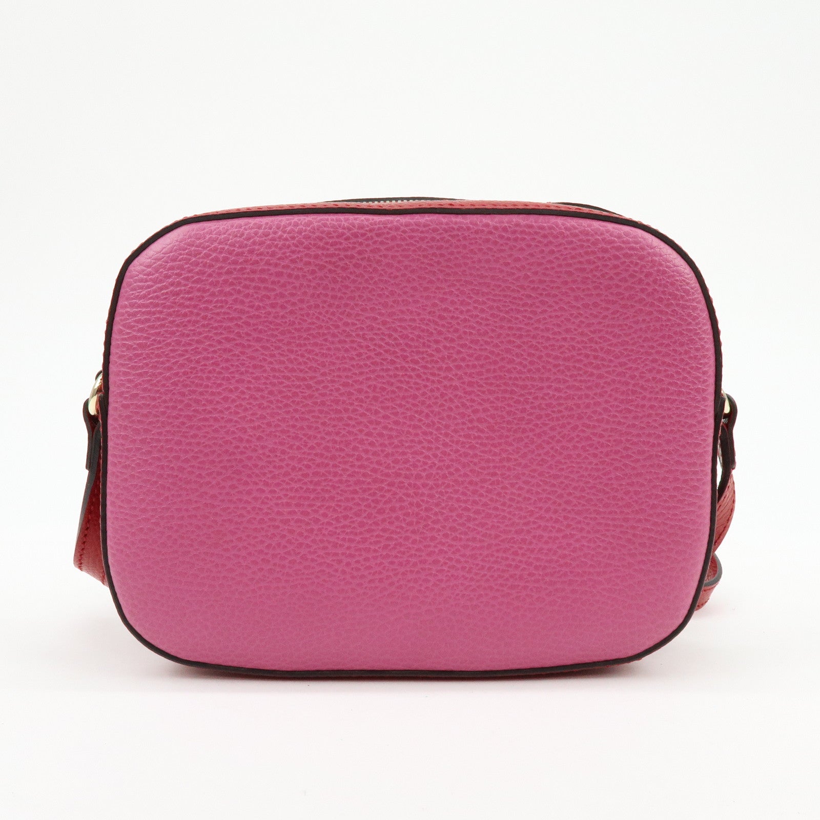 GUCCI SOHO Leather Shoulder Crossbody Bag Pink Red 431567