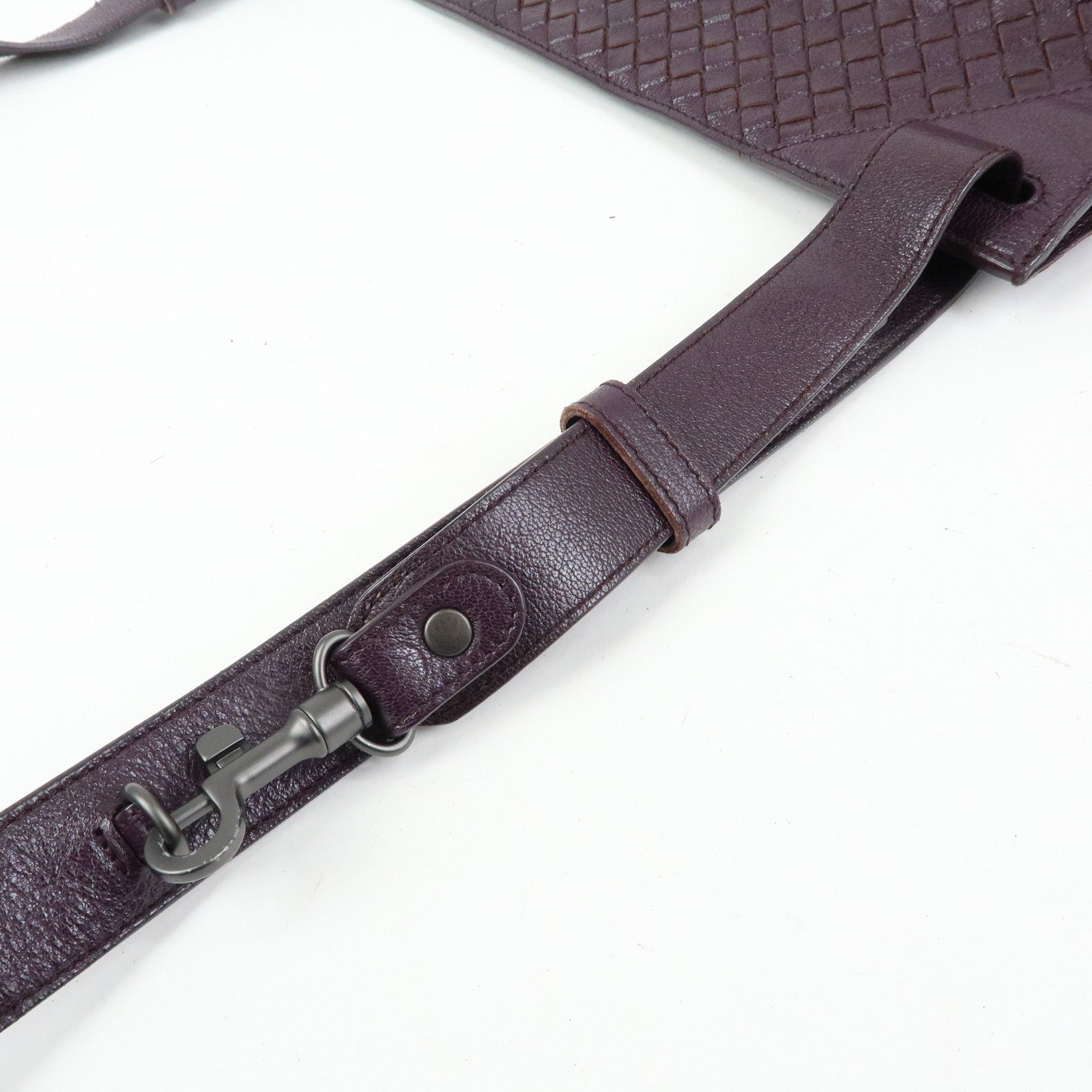 BOTTEGA VENETA Intrecciato Leather Shoulder Crossbody Bag Purple