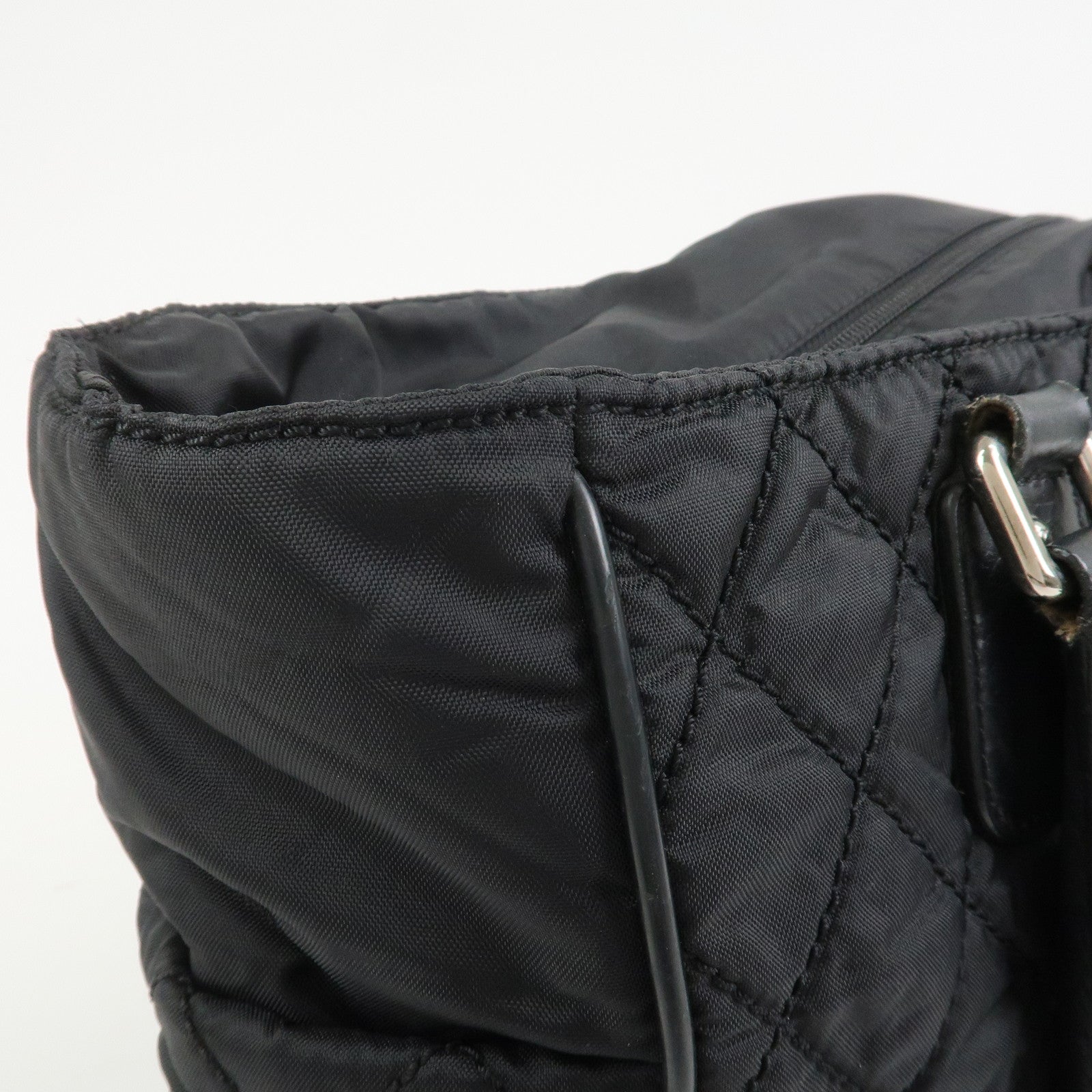 CHANEL Paris New York COCO Mark Nylon Leather Tote Bag Black A33100