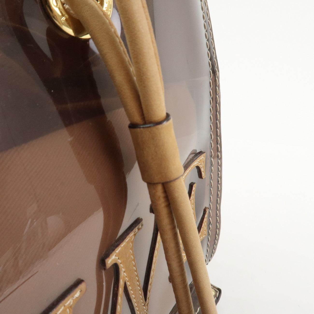 LOEWE Anagram PVC Leather Tote Bag Shoulder Bag Brown