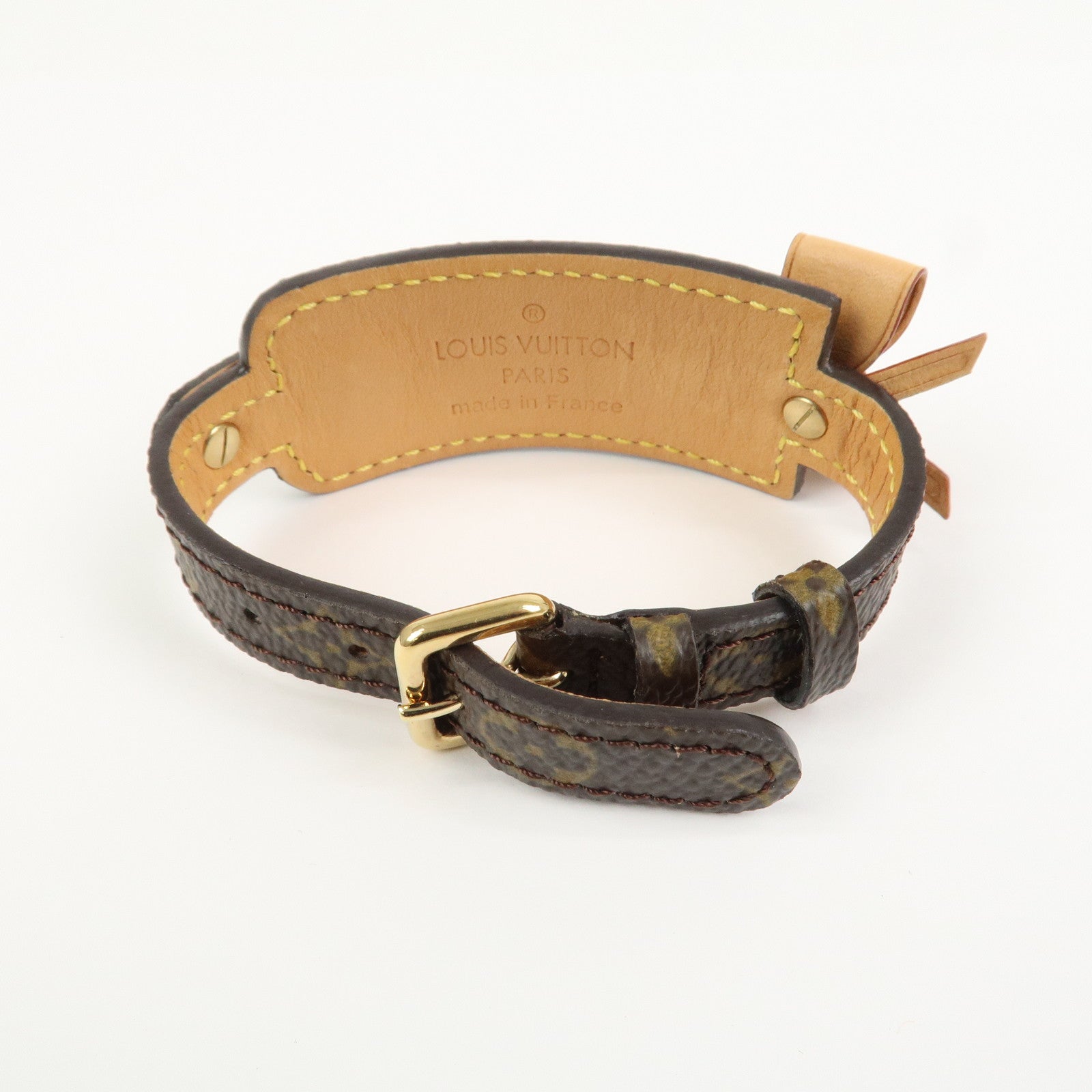 Louis Vuitton Monogram Porte Address Bracelet Brown M92577
