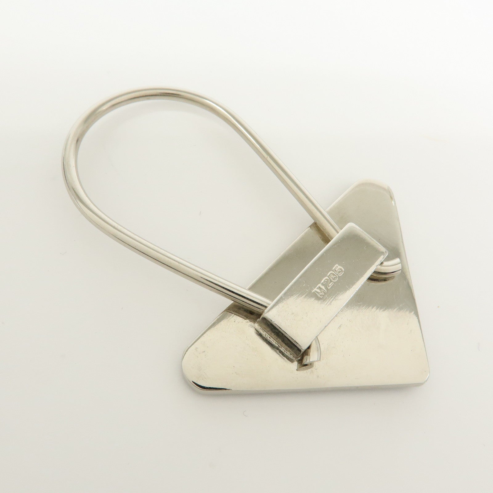 PRADA Triangle Logo Set of 4 Metal Key Case Bag Charm Black Gold