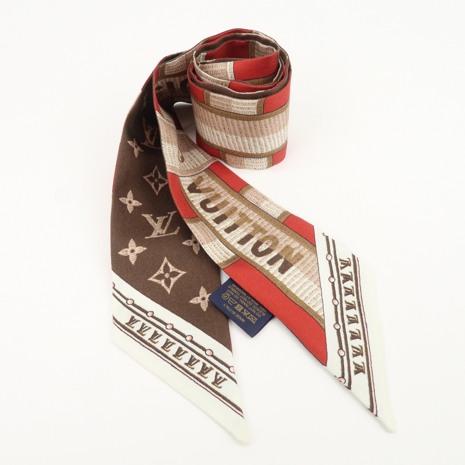 Louis Vuitton Monogram Silk Bandeau BB LV Details Brown M78147
