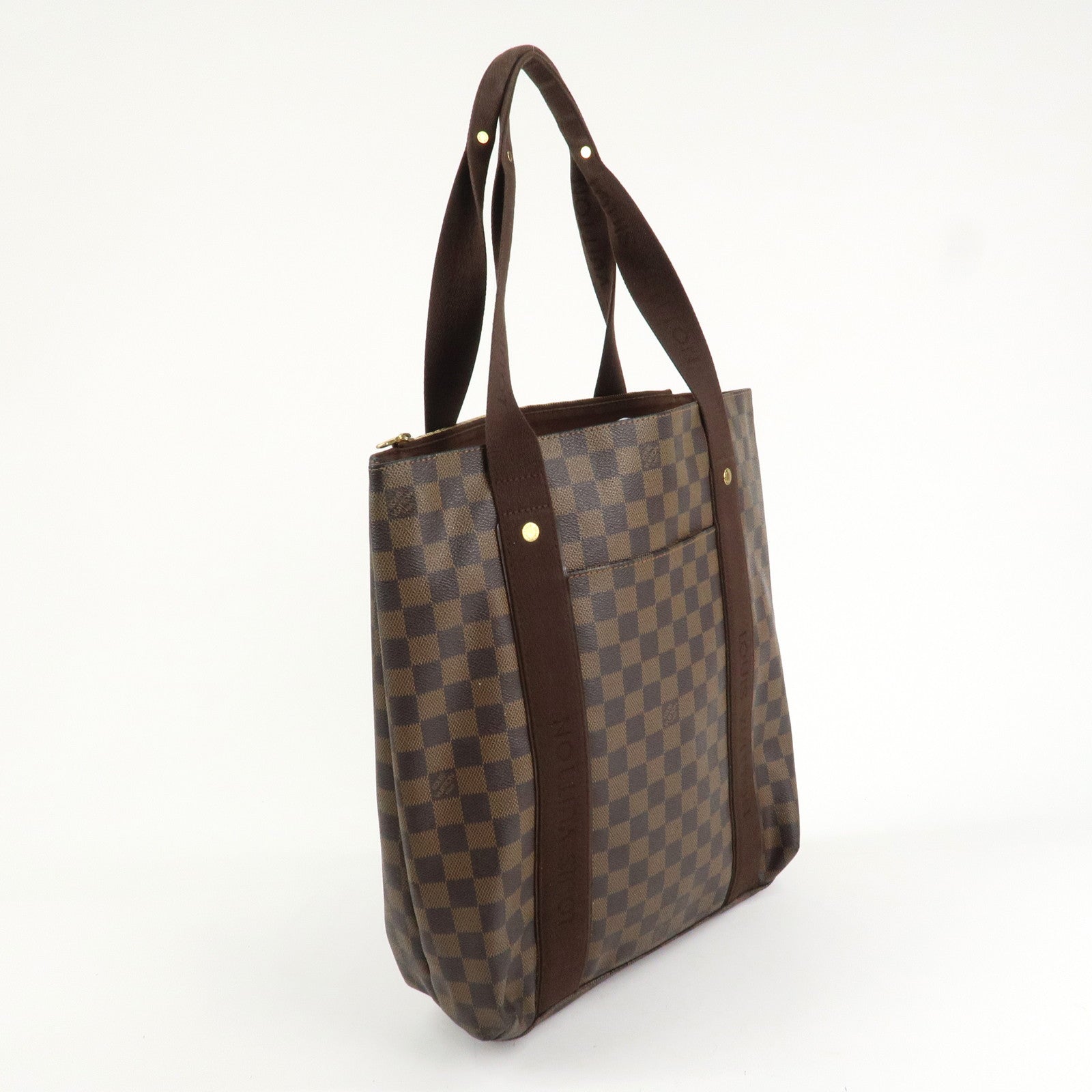 Louis Vuitton Damier Ebene Canvas Cover Bobourg Hand Bag M52006 Used