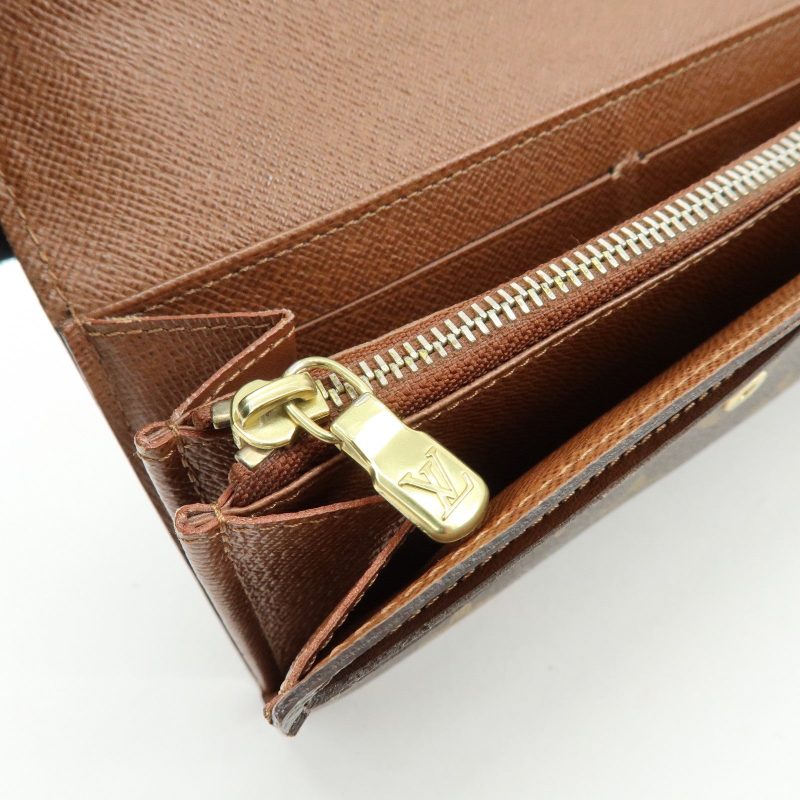 Louis Vuitton Monogram Portefeuille Sarah Long Wallet Brown M61734