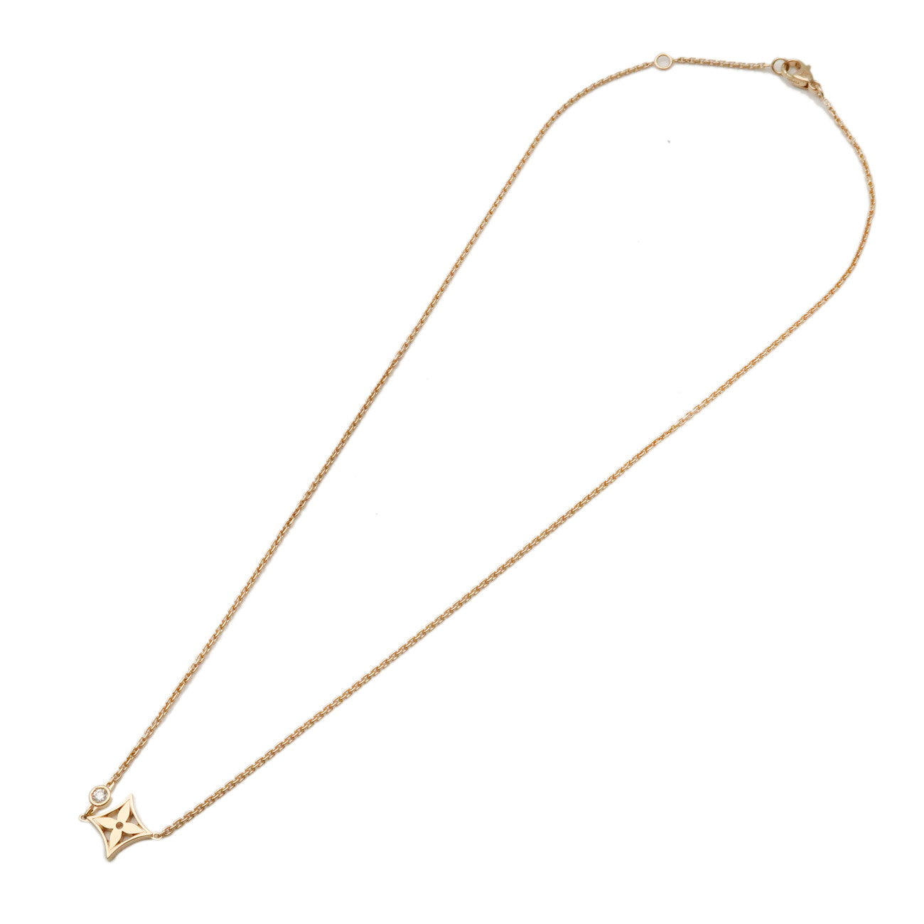 Louis Vuitton Pandantiff Idylle 1P Diamond Necklace K18YG Q93280