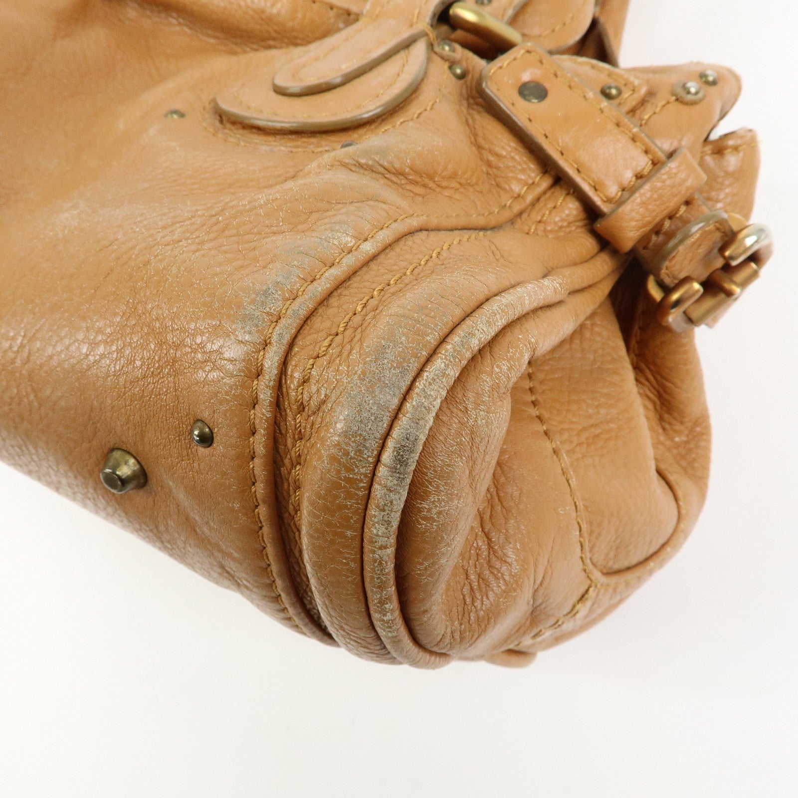 Chloe Paddington Medium Leather Hand Bag Shoulder Bag Brown