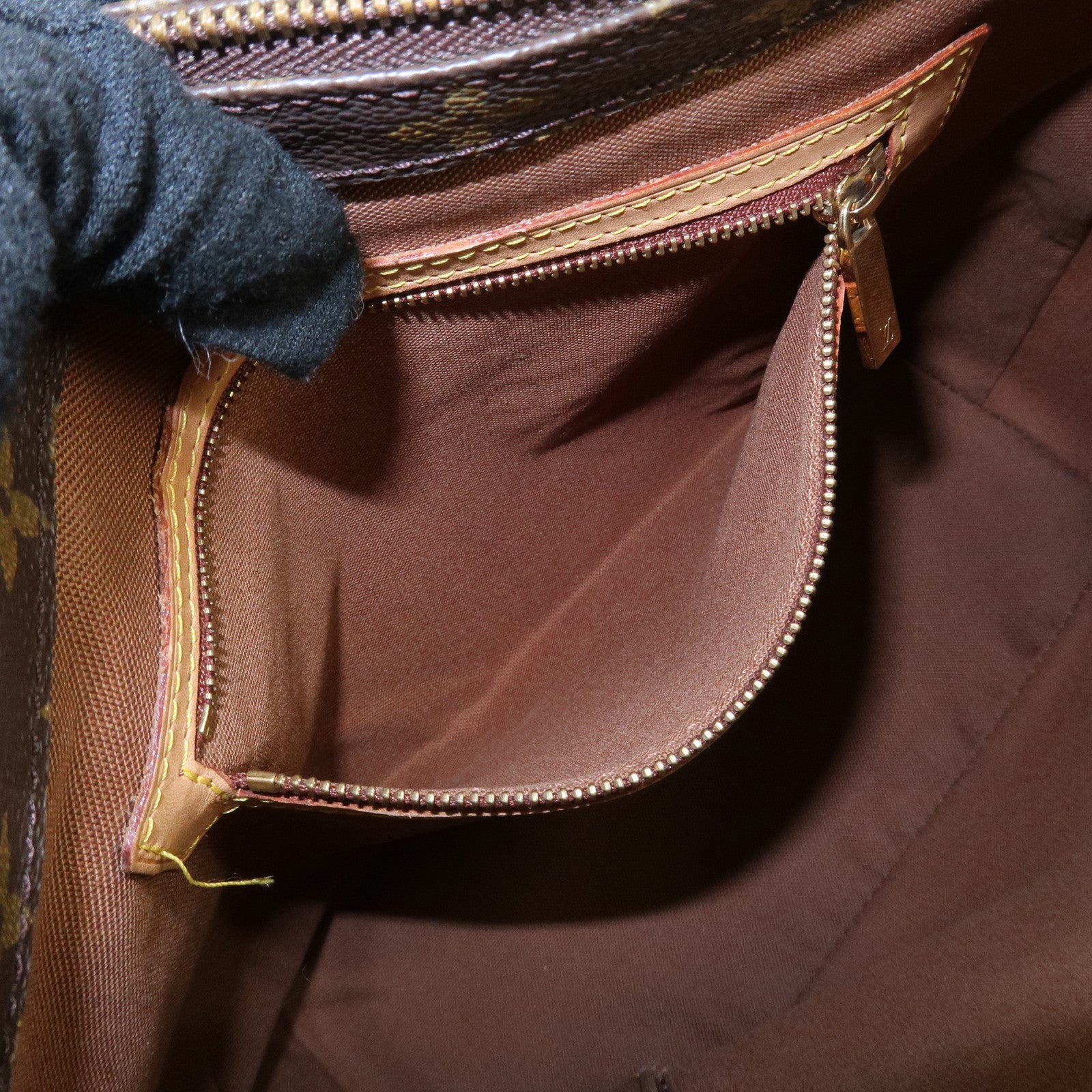 Louis Vuitton Monogram Cabas Piano Tote Bag Hand Bag M51148 Used