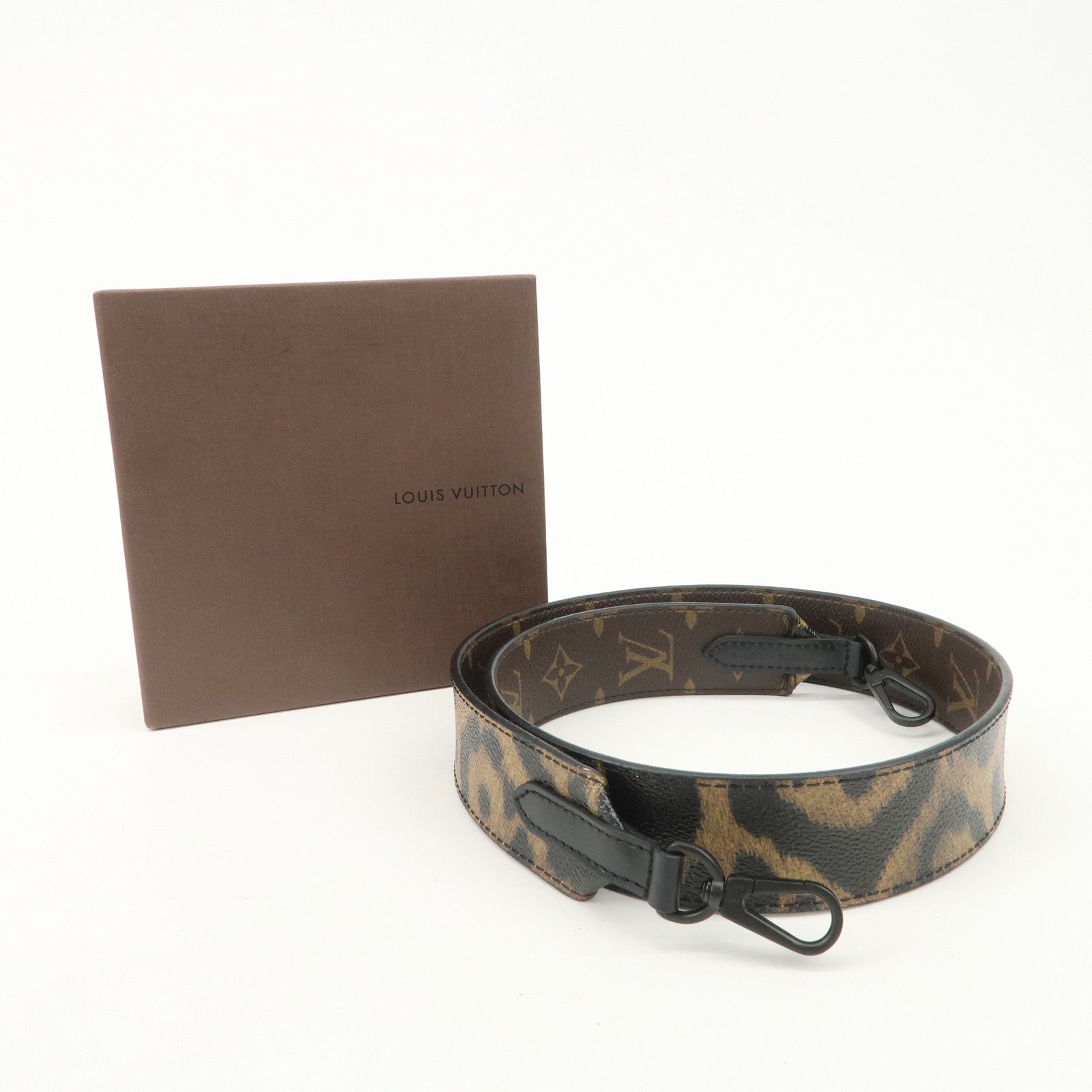 Louis Vuitton Monogram Canvas Shoulder Strap Leopard Brown J02290