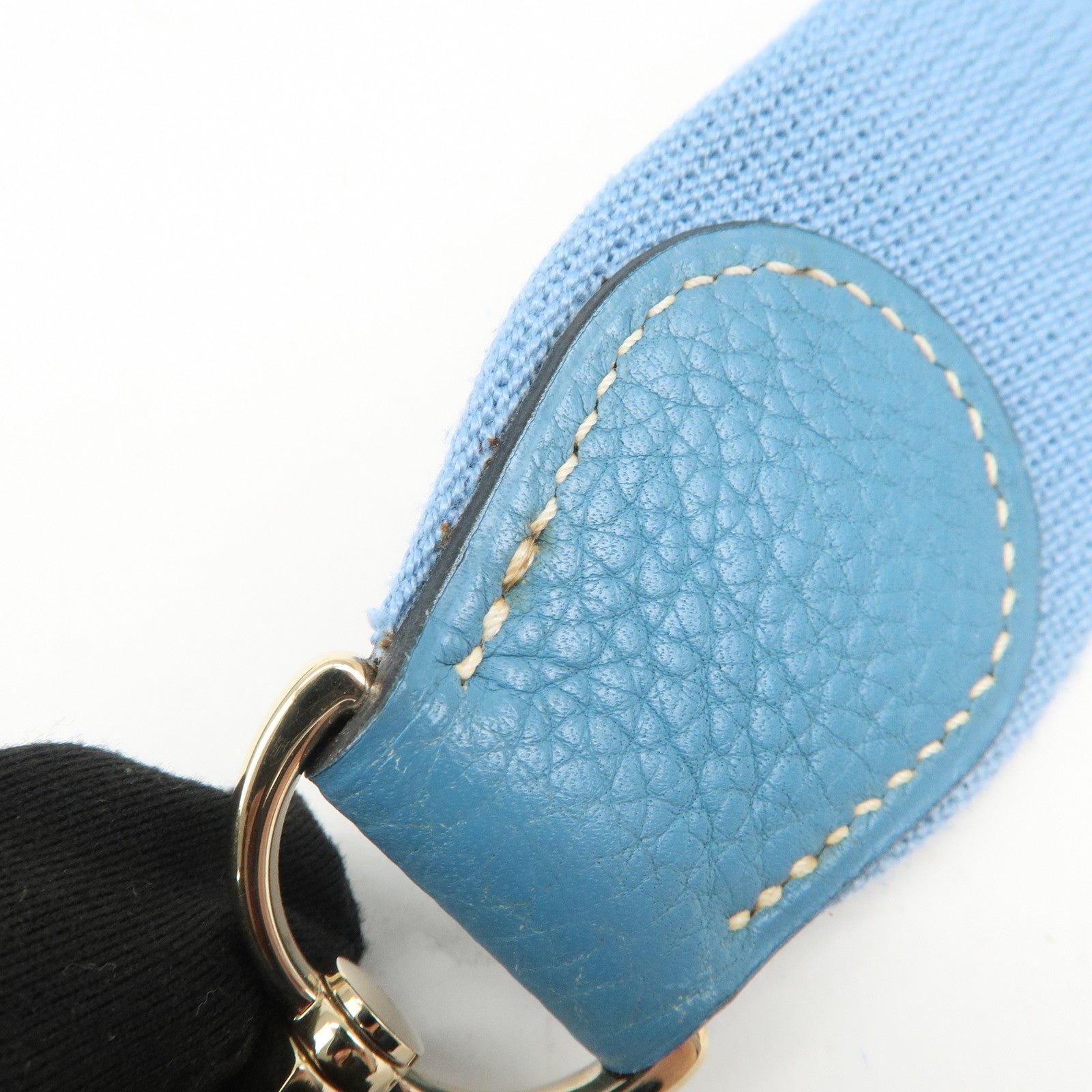 HERMES Taurillon Clemence Canvas Evelyne 3PM L Stamped Shoulder Bag