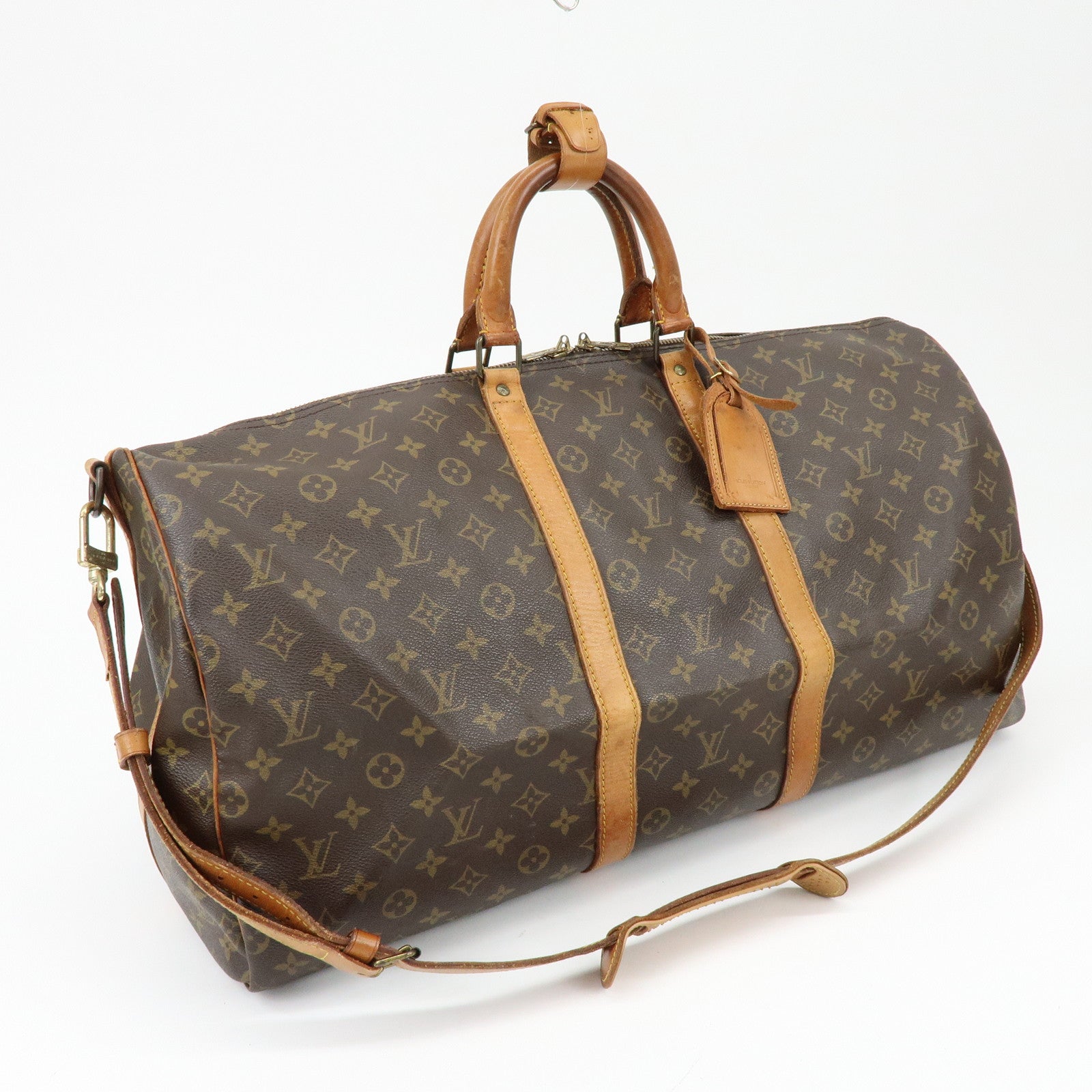 Louis Vuitton Monogram Keep All Bandouliere 55 Boston Bag M41414
