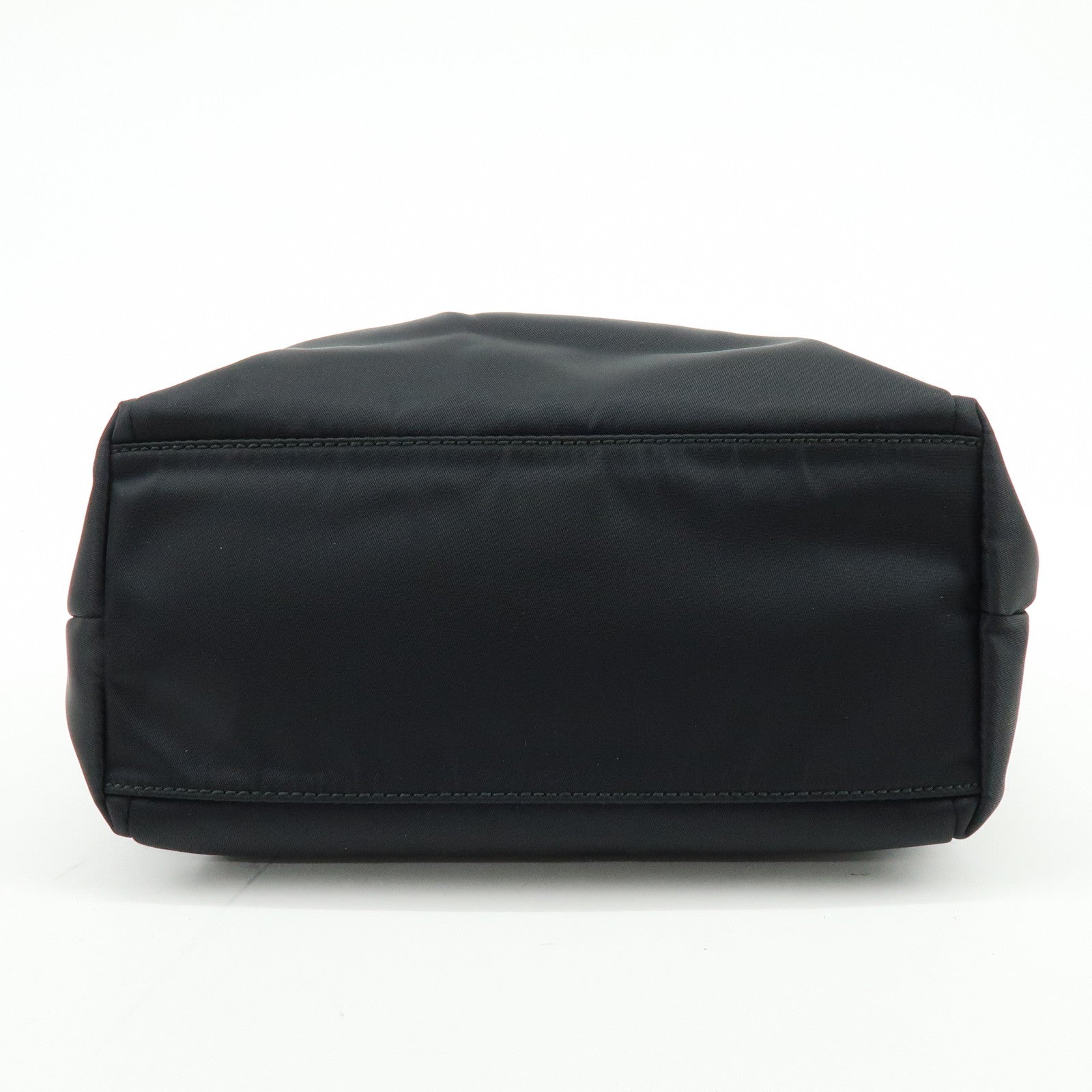 Ferragamo Vara Ribbon Nylon Patent Leather 2Way Bag Hand Bag Black
