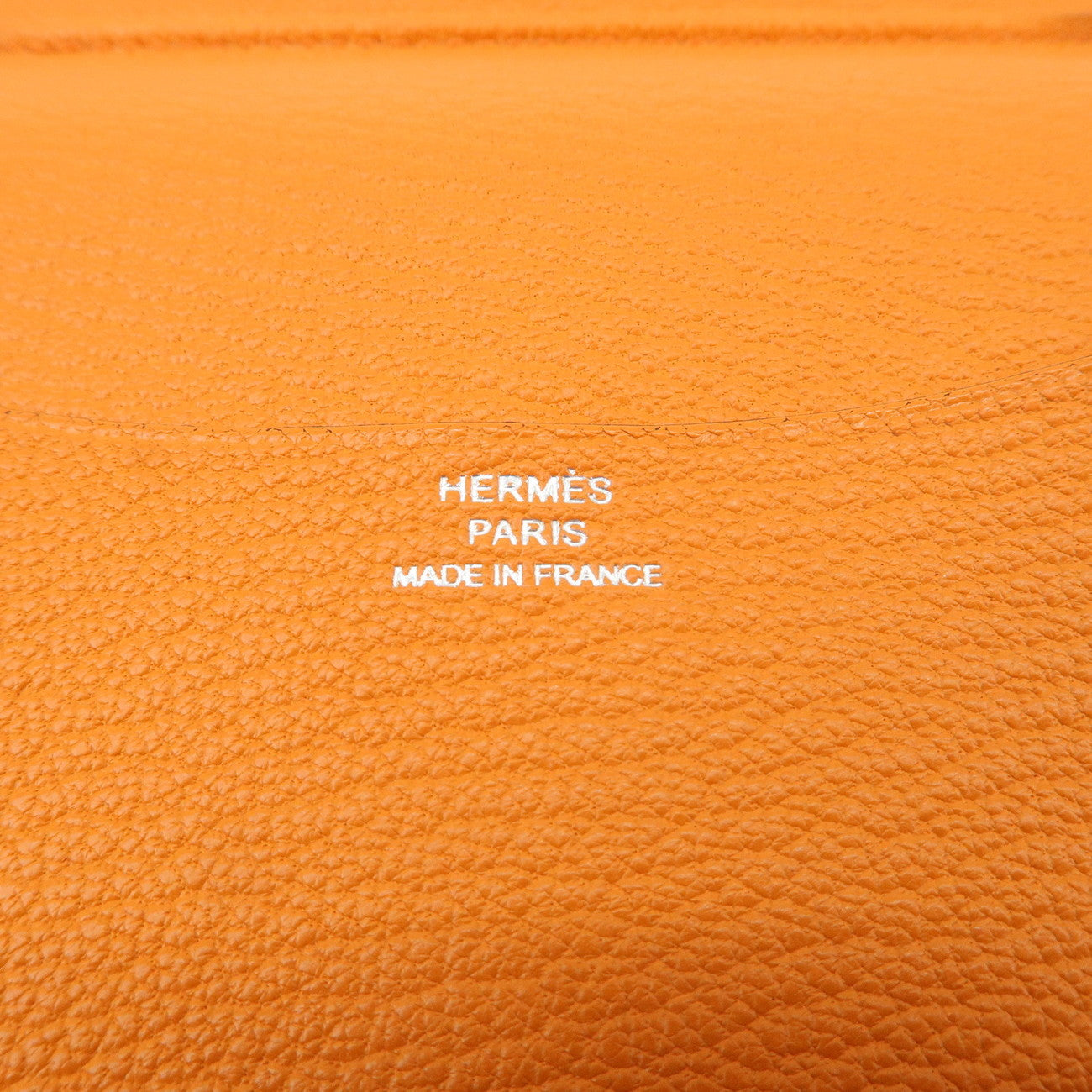 HERMES Leather N Stamped Agenda Mini Planner Cover Orange