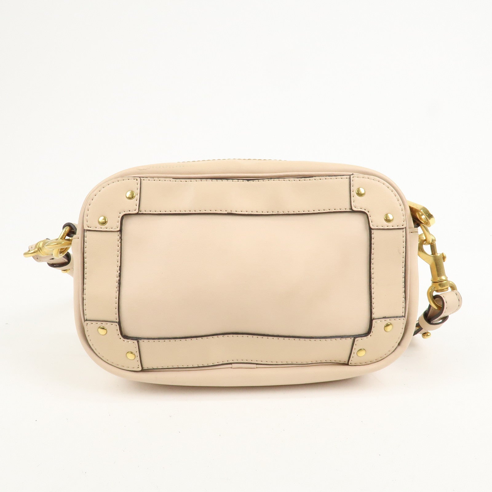 Chloe Eden Leather Tassel Shoulder Bag Pink Beige
