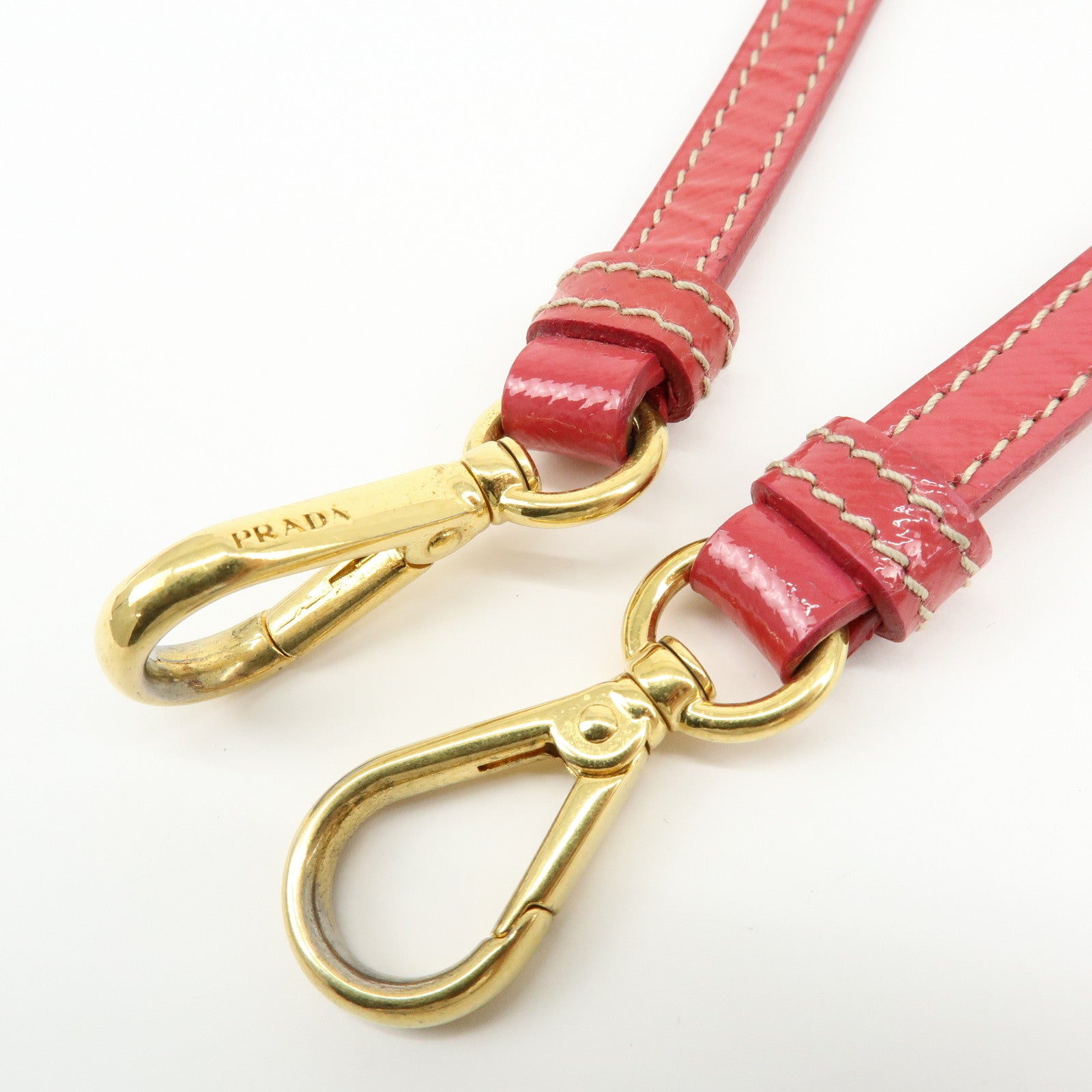 PRADA Patent Leather 2Way Shoulder Chain Bag Hand Bag Pink