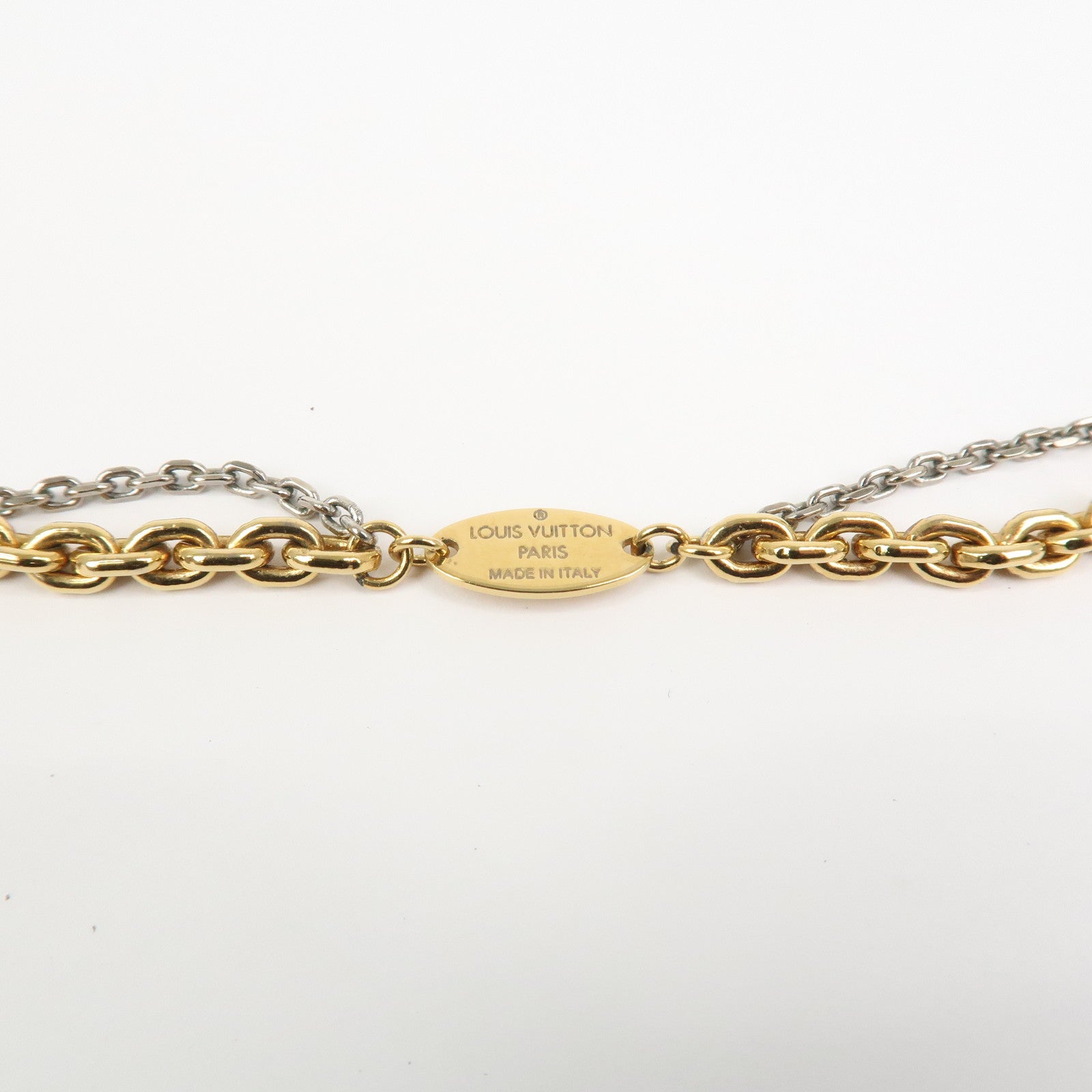 Louis Vuitton Collier Louise LV Initial Metal Necklace Gold M64281