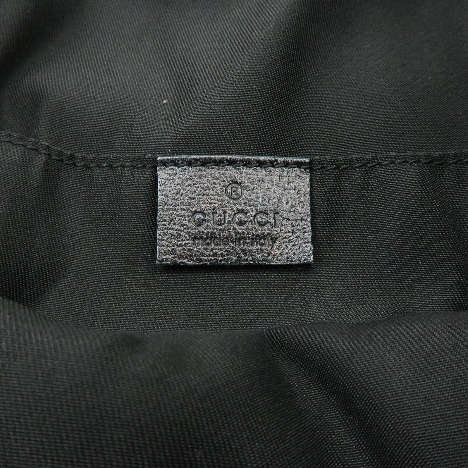 GUCCI Sherry GG Canvas Leather Tote Bag Shoulder Bag Black