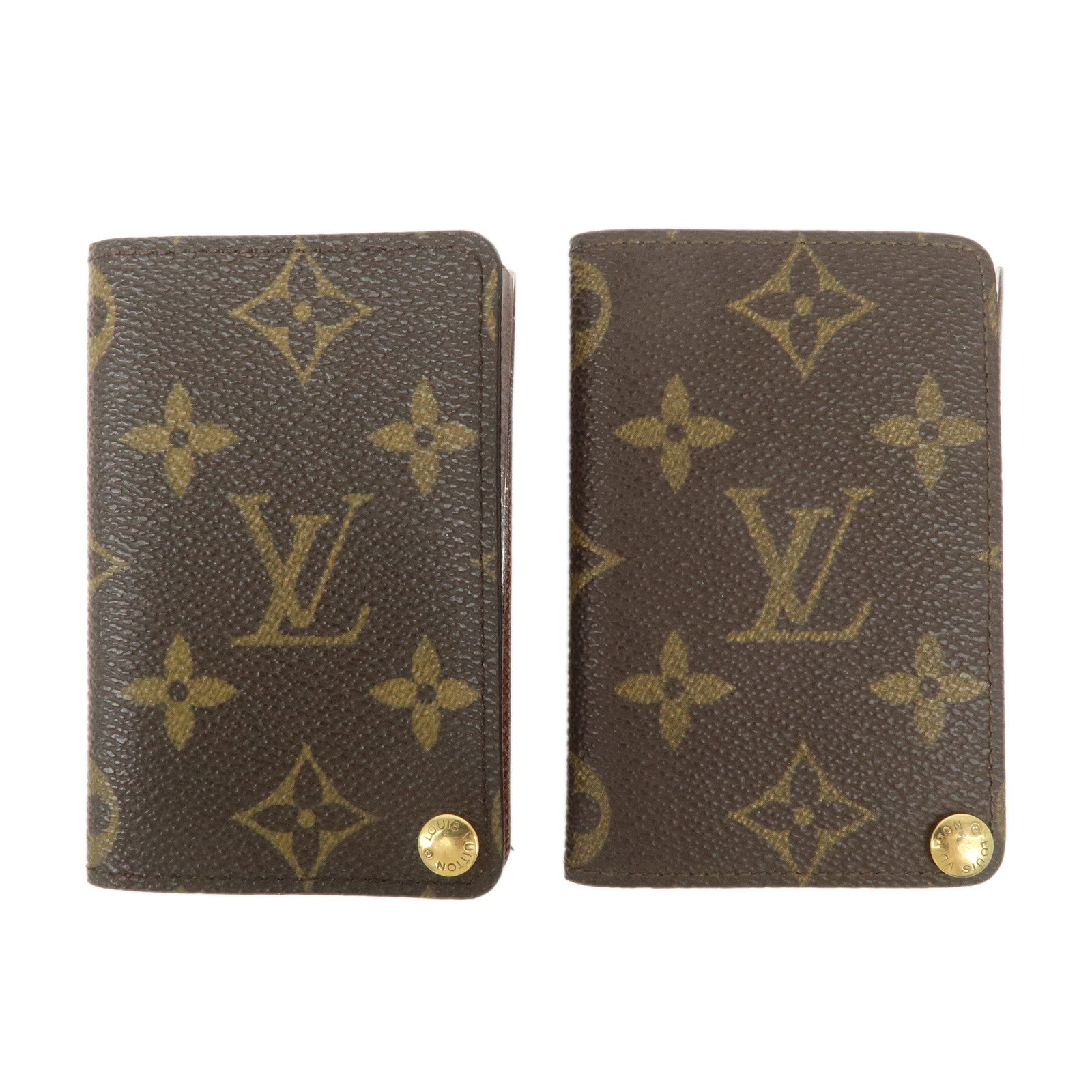 Louis Vuitton Monogram Set of 2 Porte Cartes Credit Pression M60937 Used
