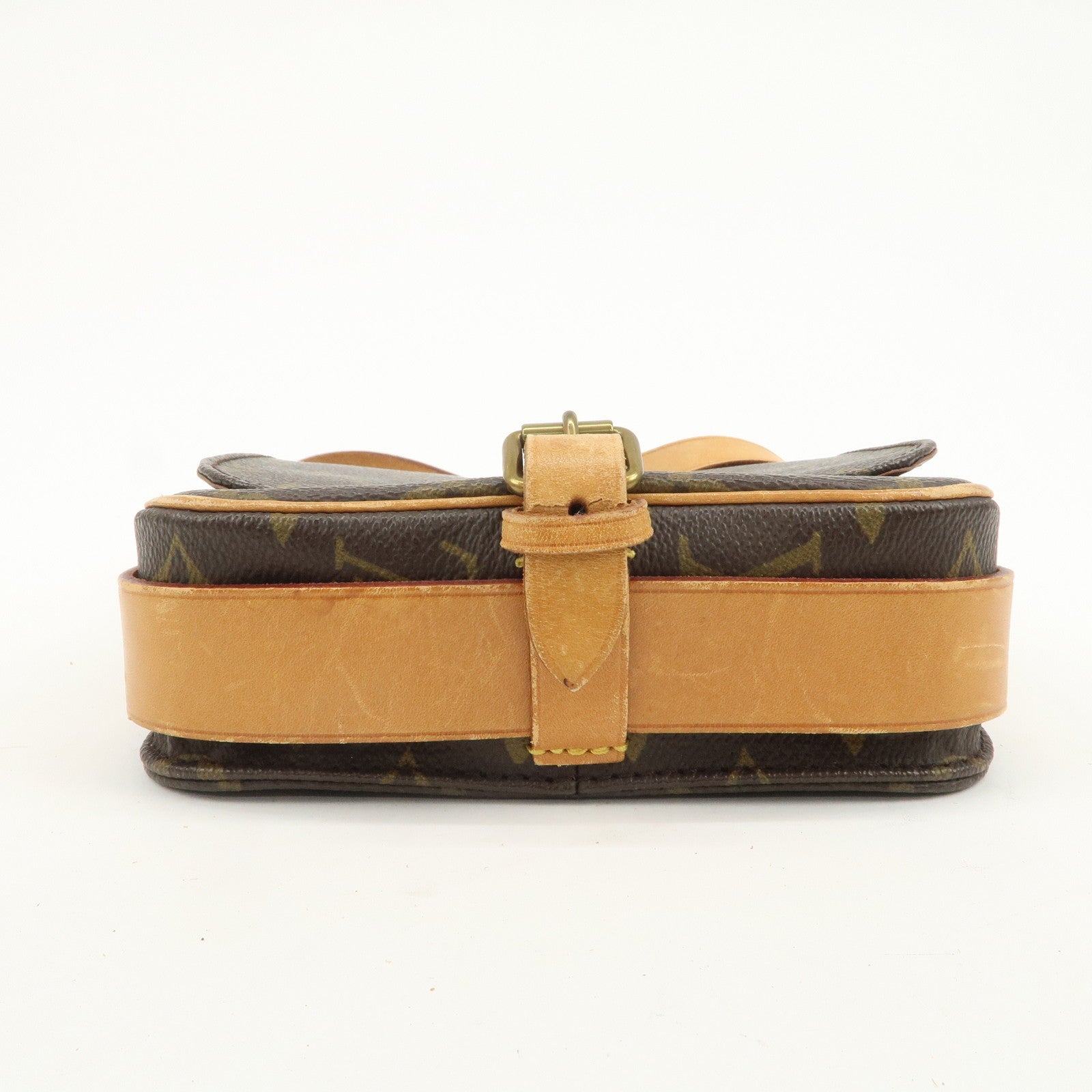 Louis Vuitton Monogram Mini Cartouchiere Shoulder Bag Brown M51254