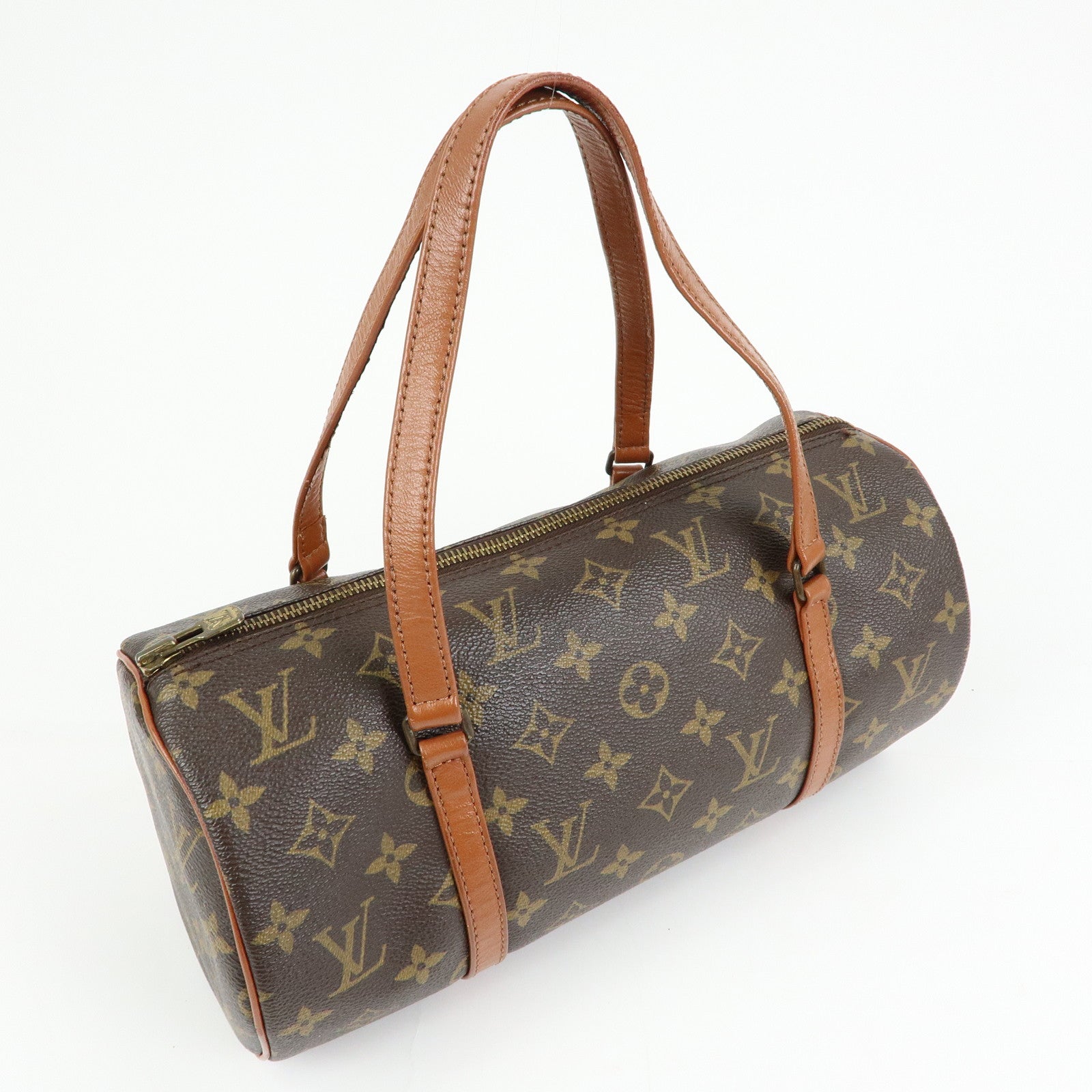 Louis Vuitton Monogram Papillon 30 Hand Bag Brown M51365