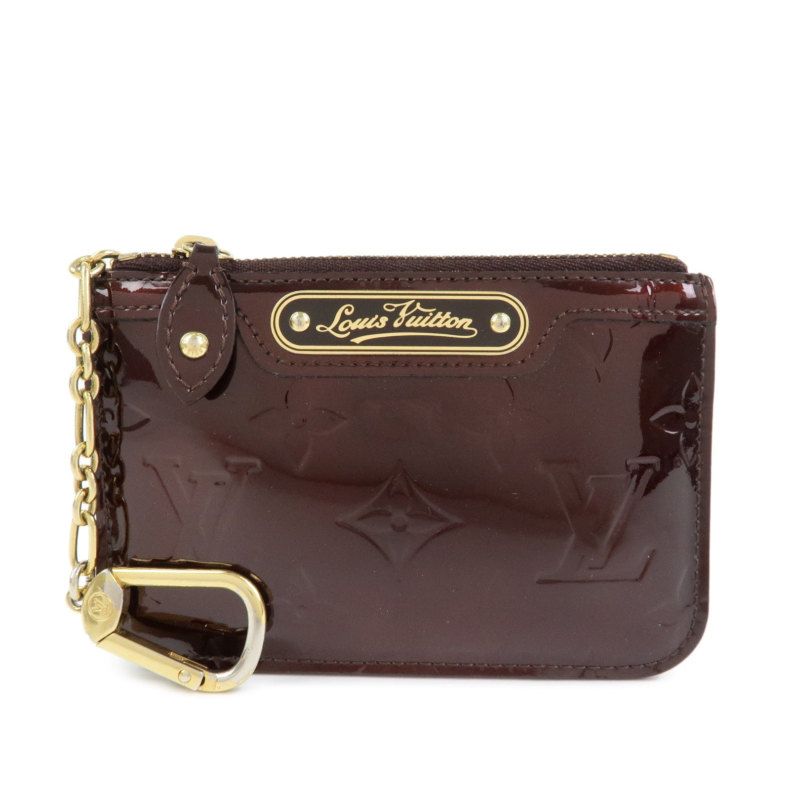 Louis Vuitton Vernis Pochette Cles NM Coin Case Amarante M93557