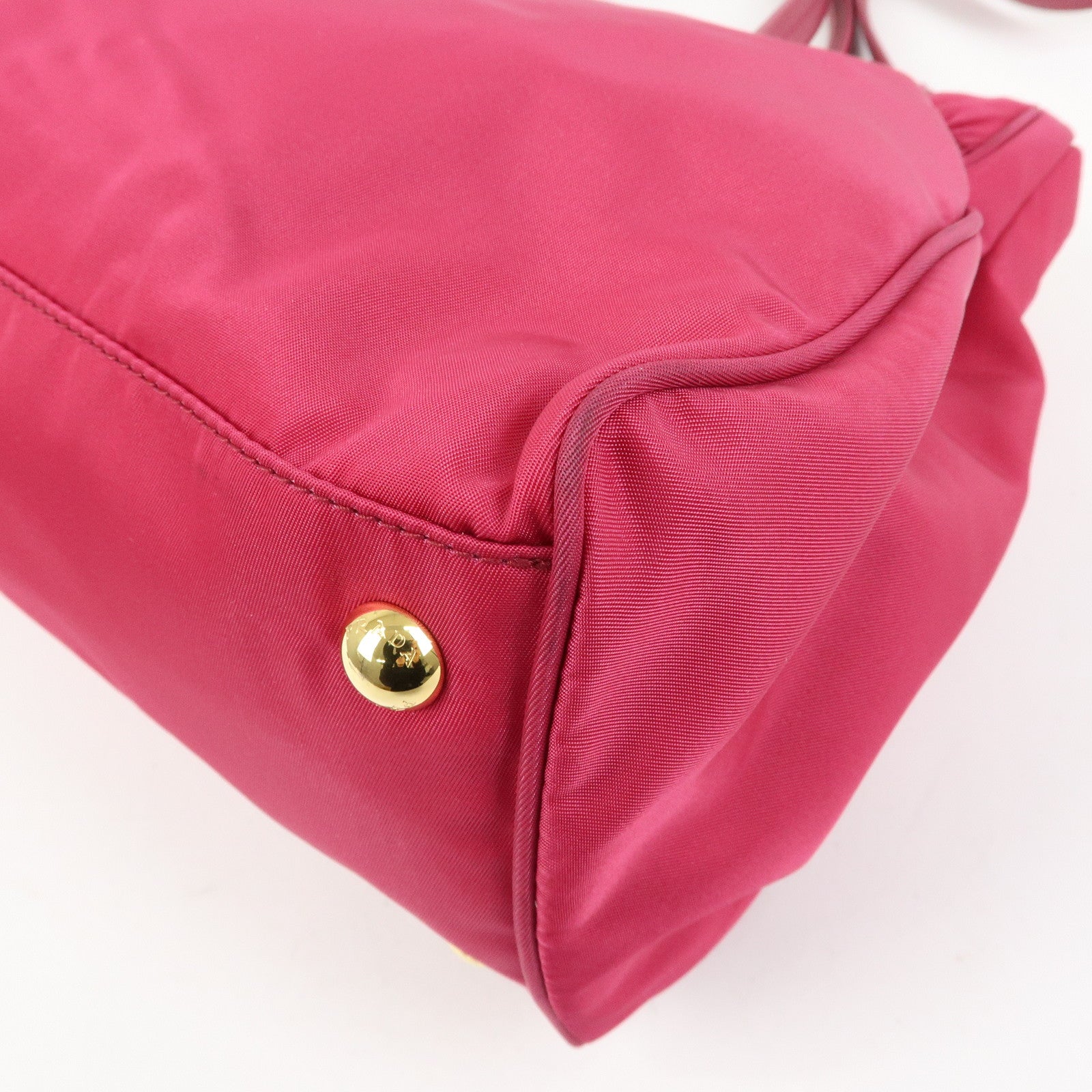 PRADA Tessuto Nylon 2Way Bag Hand Bag Shoulder Bag Pink 1BA843