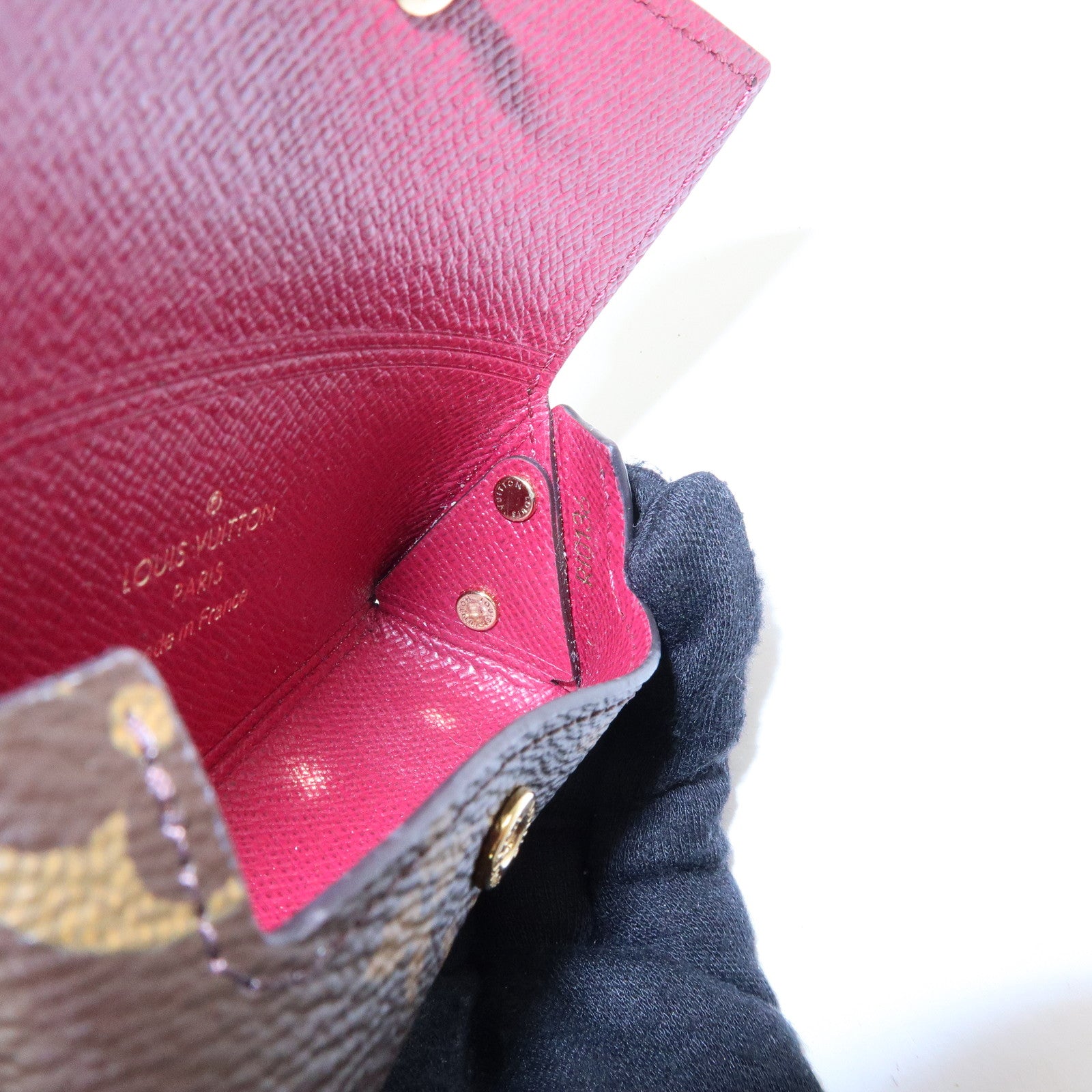Louis Vuitton Monogram Pochette Rivette Lip Case Fushia M61473