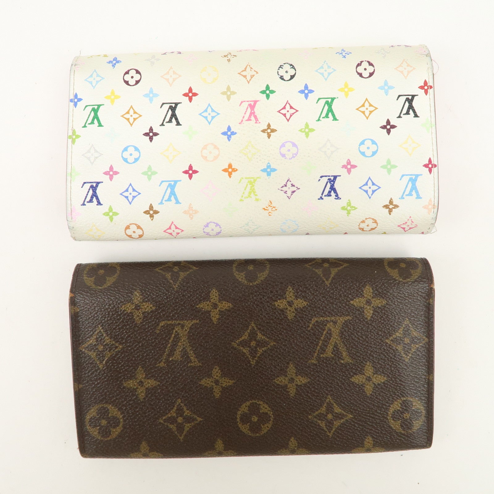 Louis Vuitton Monogram Set of 2 Long Wallet M61725 M93744 Used