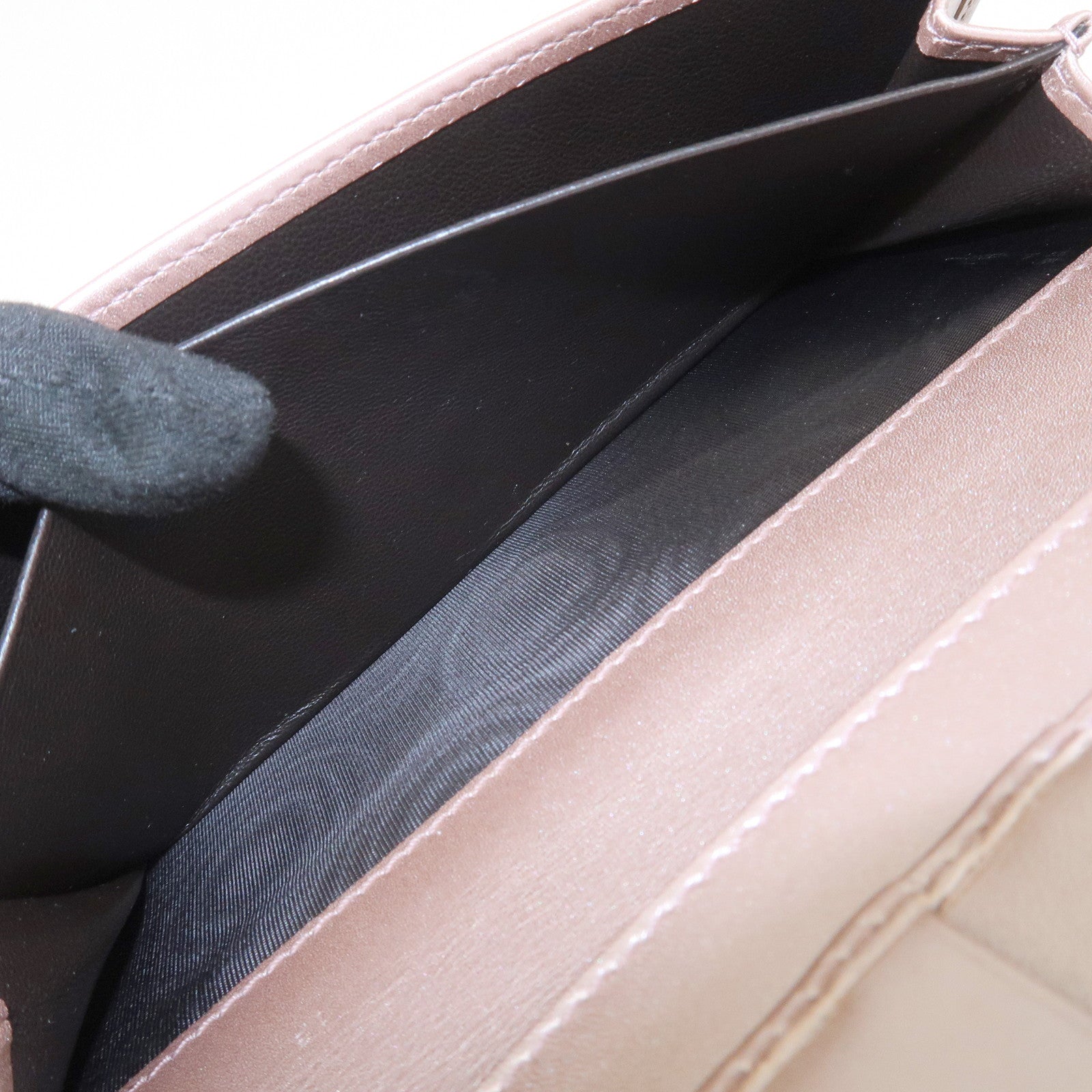 GUCCI Micro Guccissima Lovely Heart W Hook Long Wallet Pink 203550