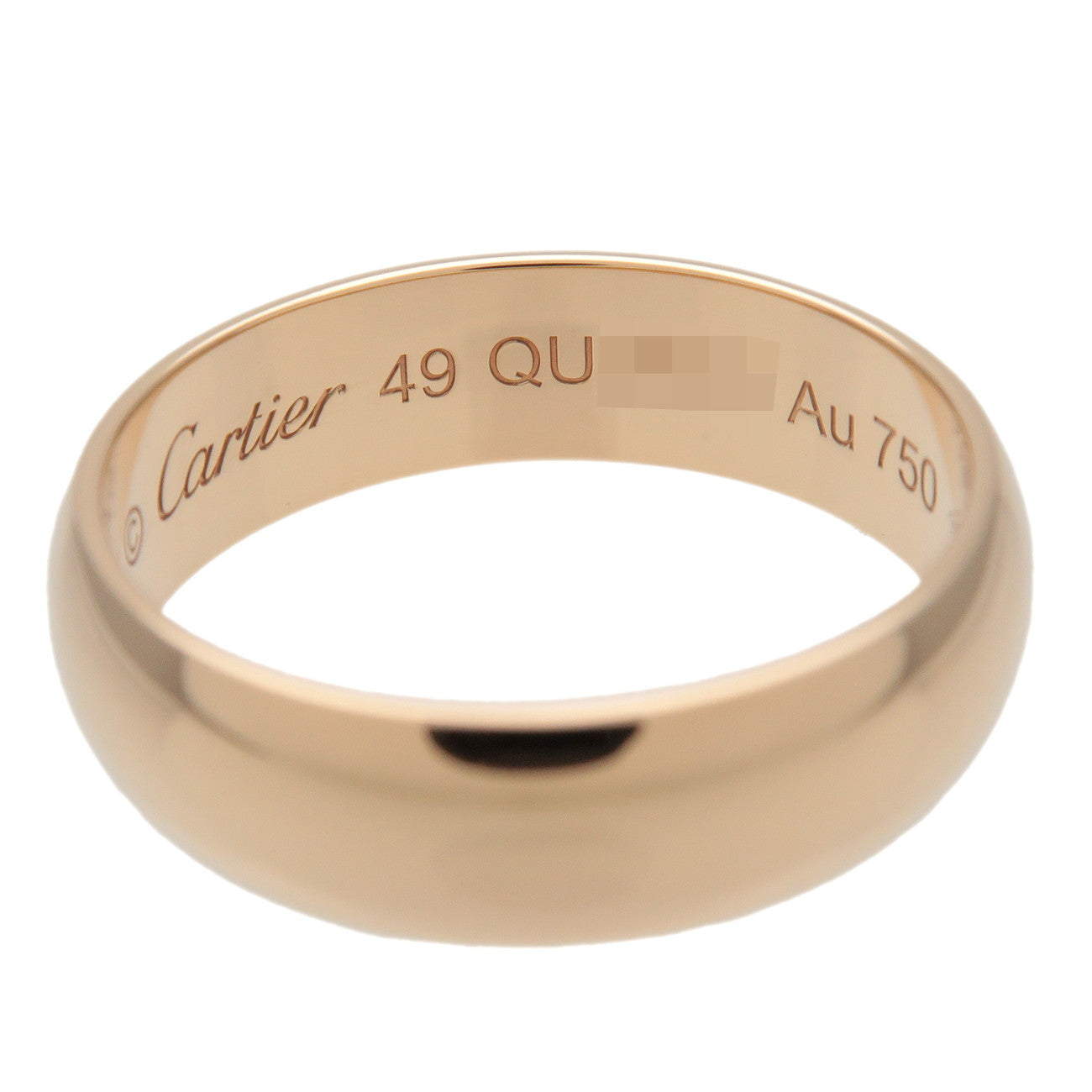 Cartier 1895 Wedding Ring K18 750YG #49 US5 EU49 HK10.5 Yellow Gold