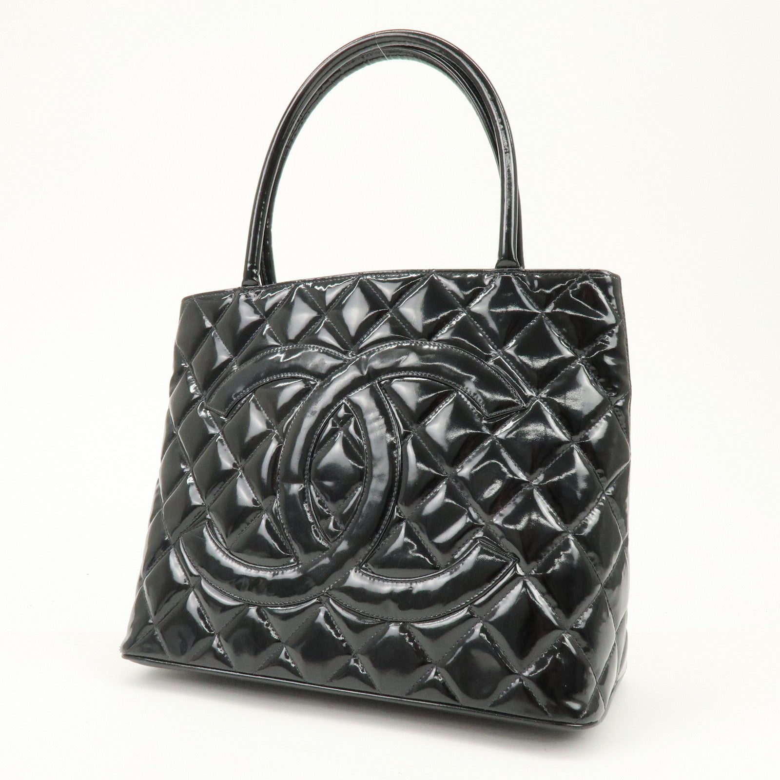CHANEL Matelasse COCO Mark Medallion Tote Bag Hand Bag A01804