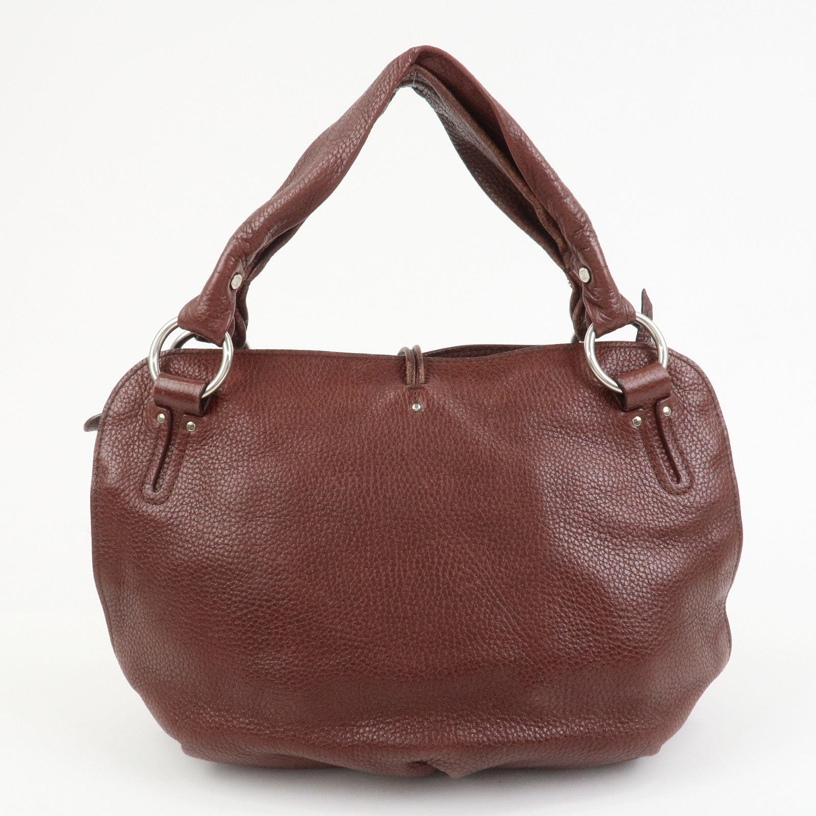 CELINE Bittersweet Leather Shoulder Bag Hand Bag Tote Bag Brown