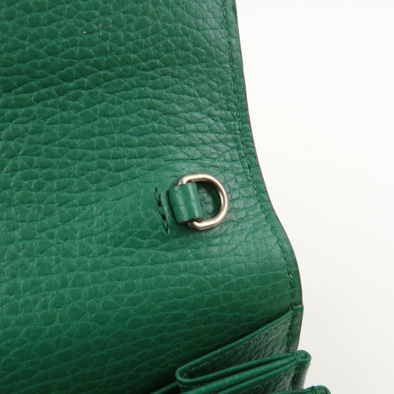 GUCCI Dionysus Leather Chain Wallet Shoulder Bag Green 401231