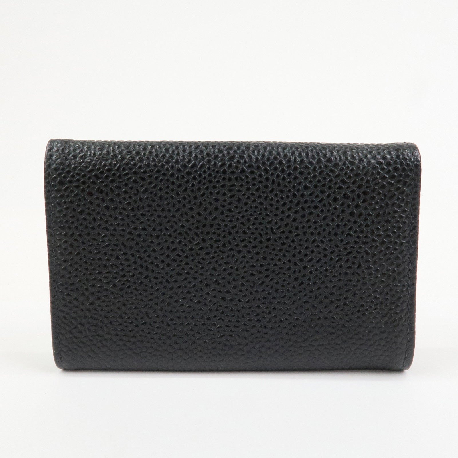 CHANEL COCO Mark Caviarskin 6 Rings Key Case Key Holder A01439