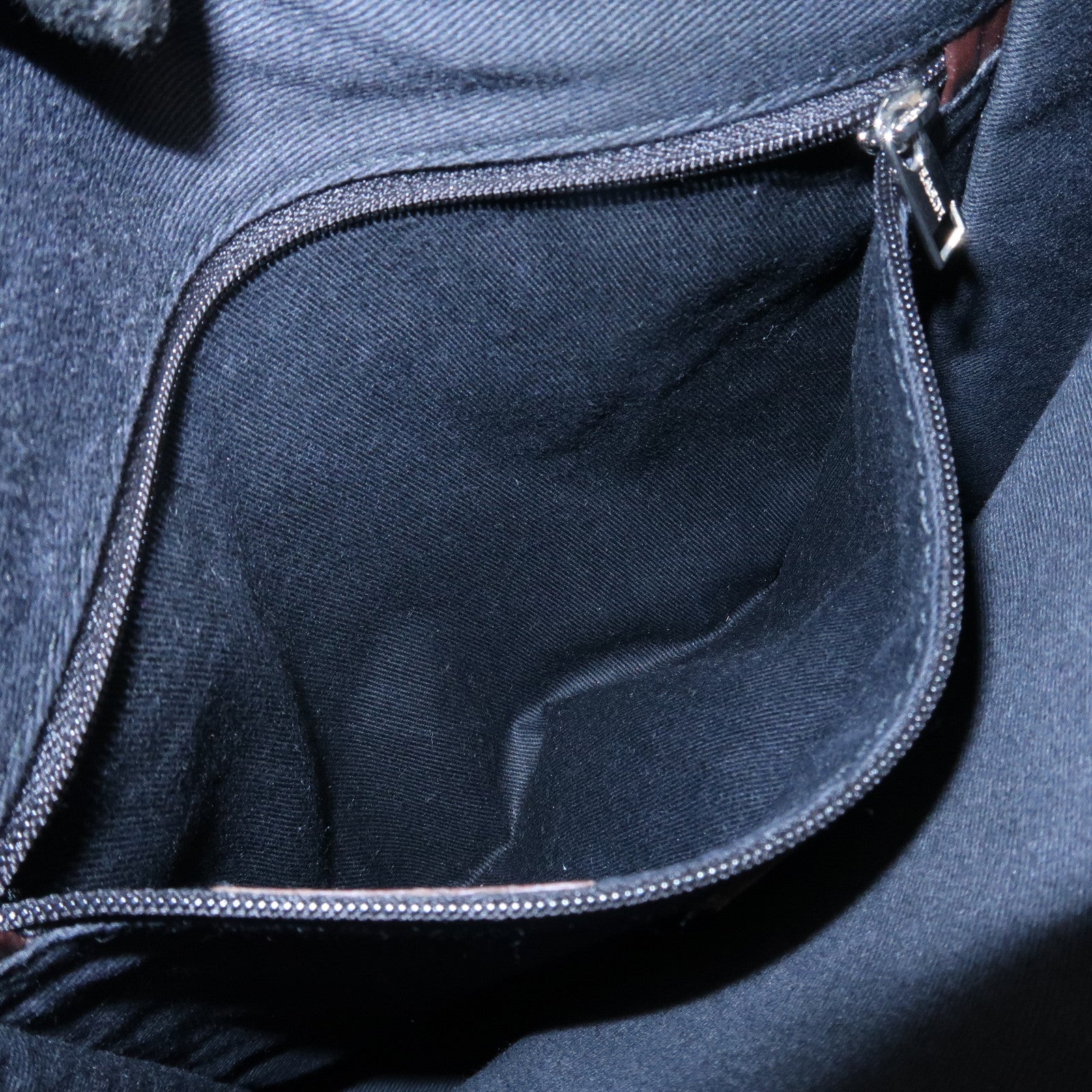 LOEWE Repeat Anagram Canvas Leather Tote Bag Hand Bag Blue Brown