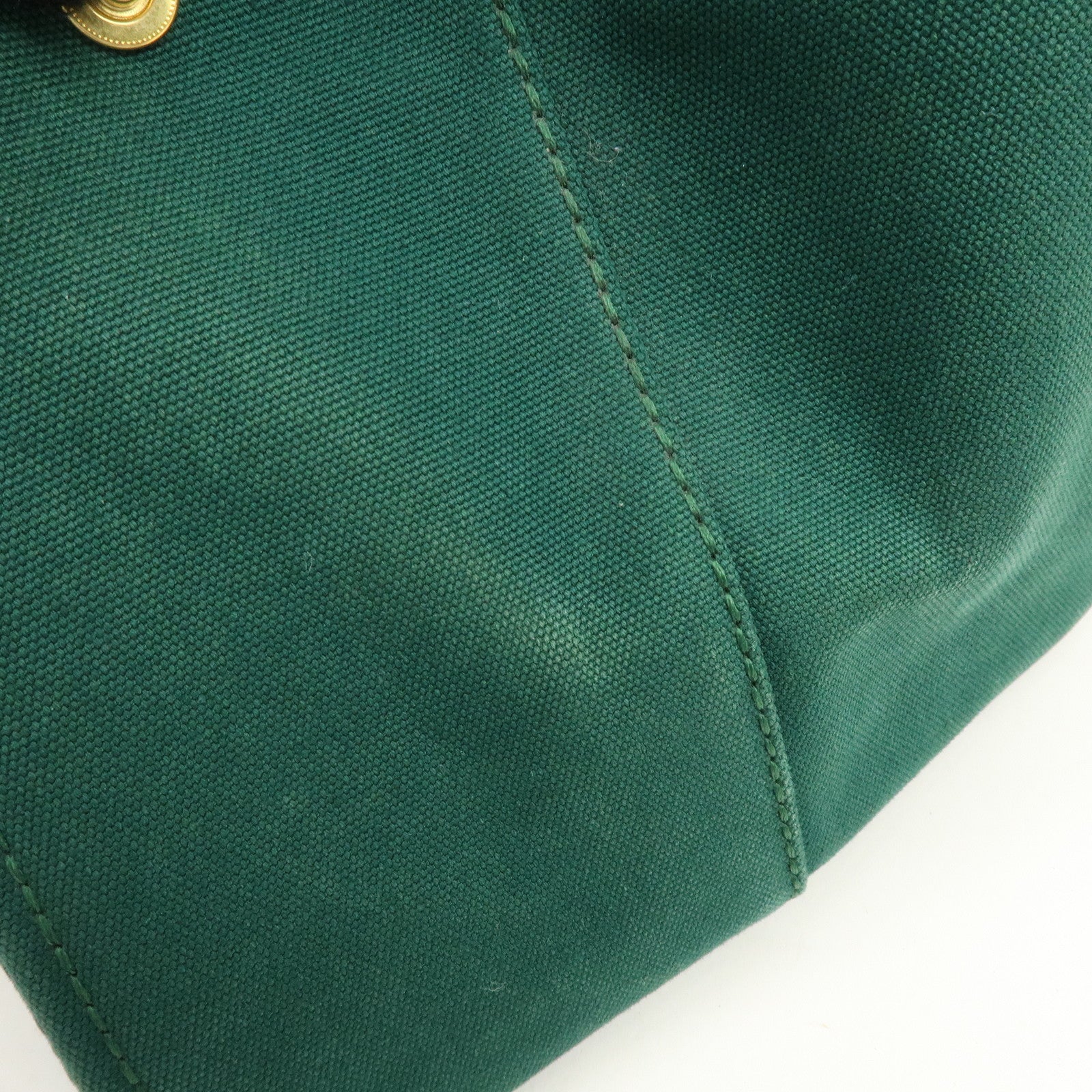 PRADA Triangle Logo Canapa Canvas 2Way Bag Shoulder Hand Bag Green